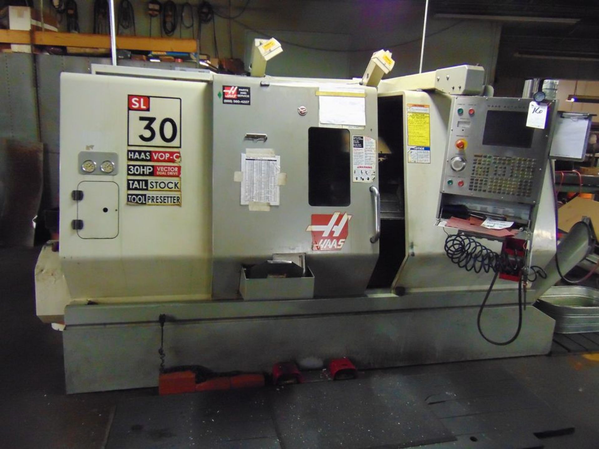 (2006) Haas mod. SL-30T, CNC Turning Center w/ Haas VOP-C 30hp Vector Drive, Tail Stock & Tool