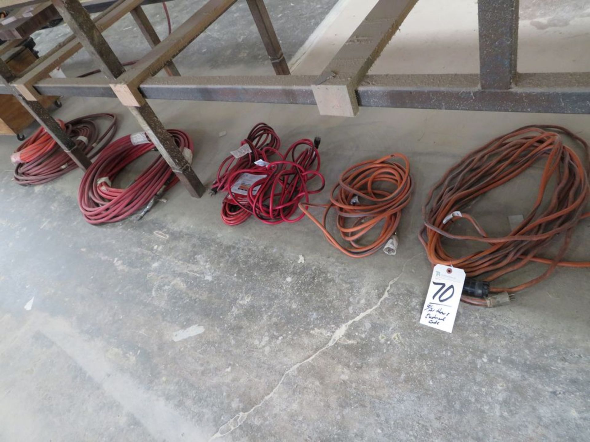 (Lot) Air Hose & Electrical Cords