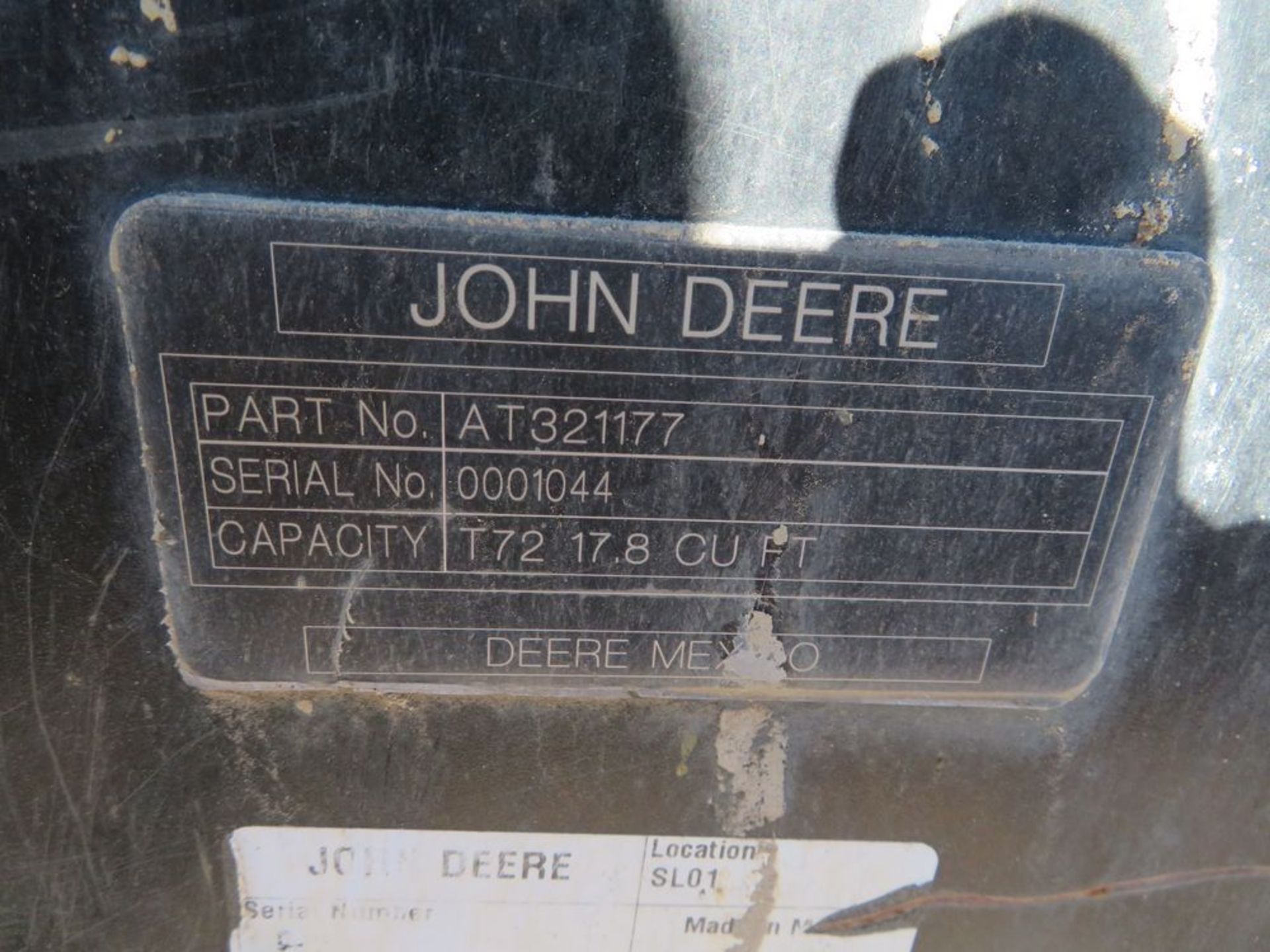 (2017) John Deere mod. T-72, 72" Low Profile Bucket w/ Bolts on Teeth; S/N 0001044 - Image 3 of 3