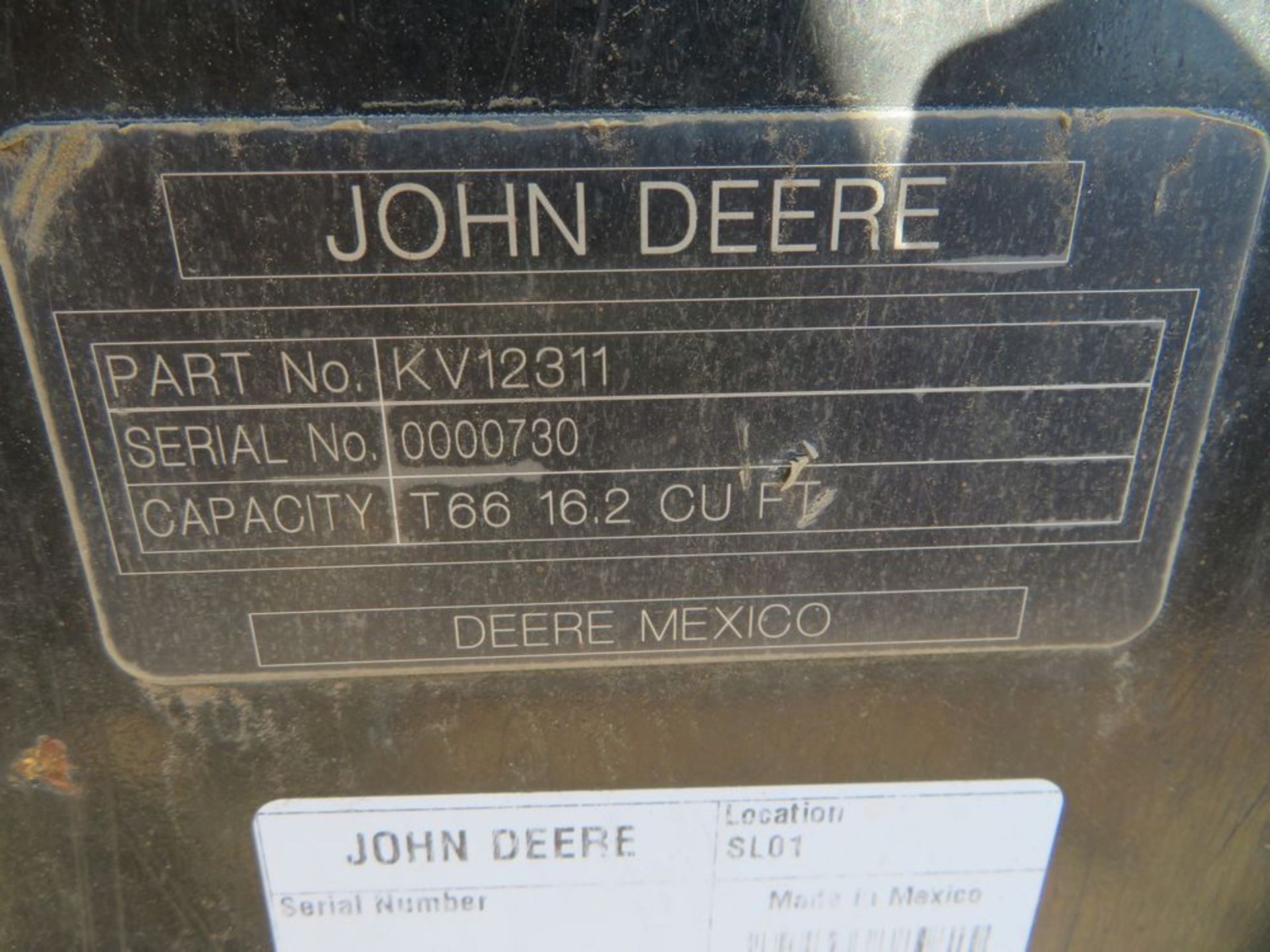 (2017) John Deere mod. T-66, 66" Low Profile Bucket w/ Bolts on Teeth; S/N 0000730 - Image 3 of 3