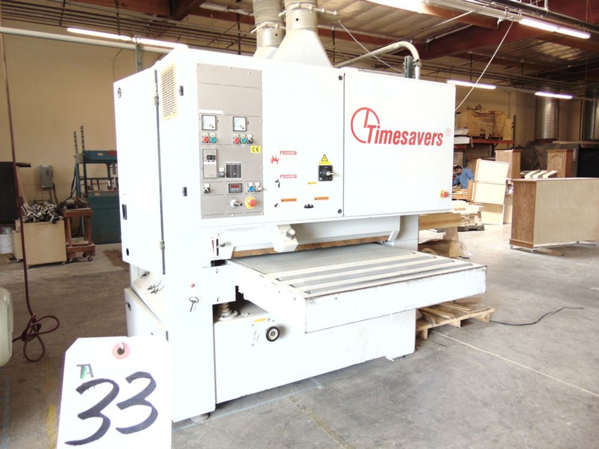 (2001) Timesaver mod. SA-3200, Dbl. Drum 43" Wide Belt Sander; S/N 2022-08