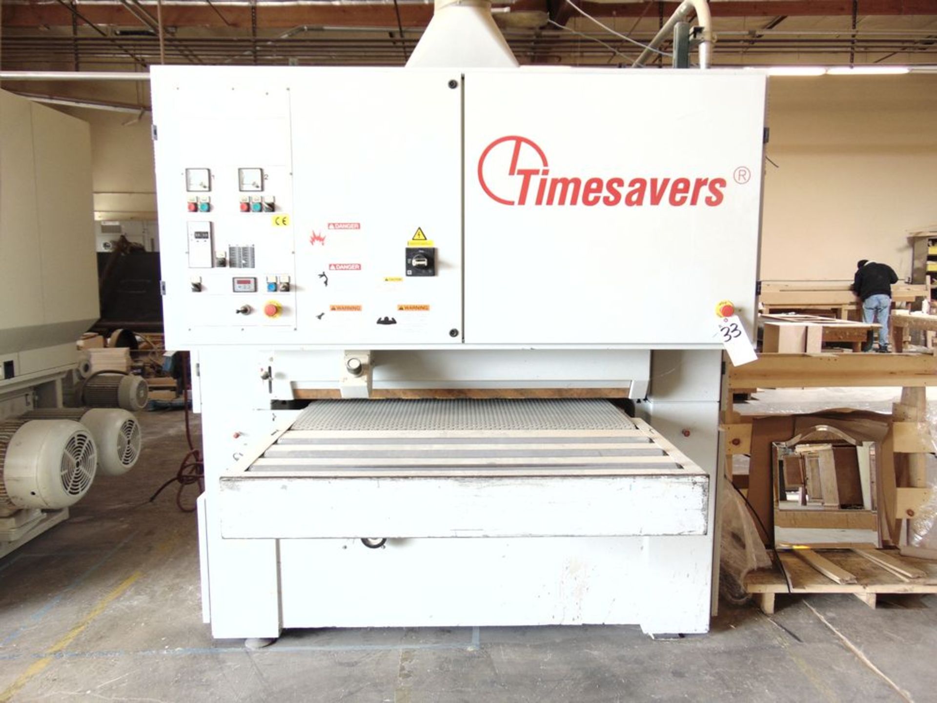 (2001) Timesaver mod. SA-3200, Dbl. Drum 43" Wide Belt Sander; S/N 2022-08 - Image 2 of 5