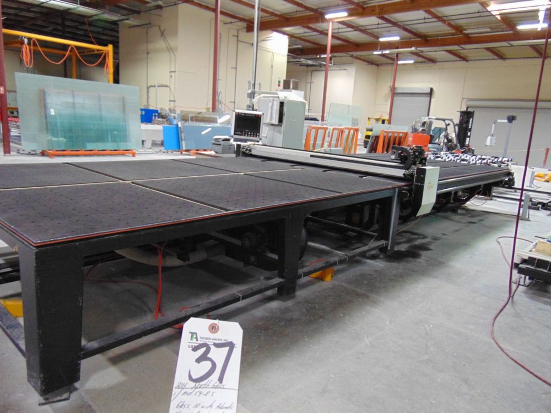 (2016) Shanghai North Glass mod. C4-B-S, 10' Wide Automatic Glass Cutting Line w/ Breakout Table,