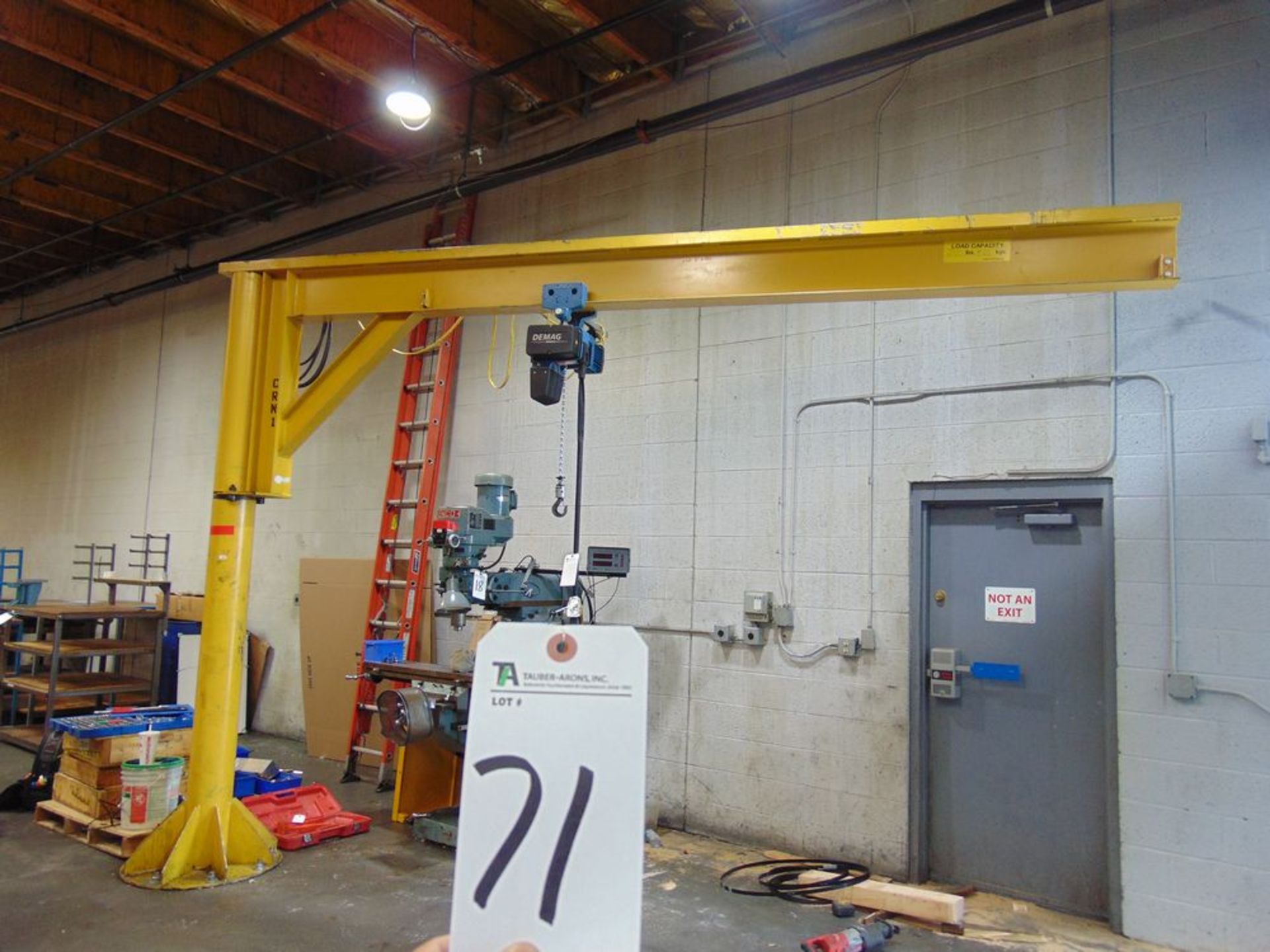 Hoist ½-Ton Jib Crane w/ Demag Hoist