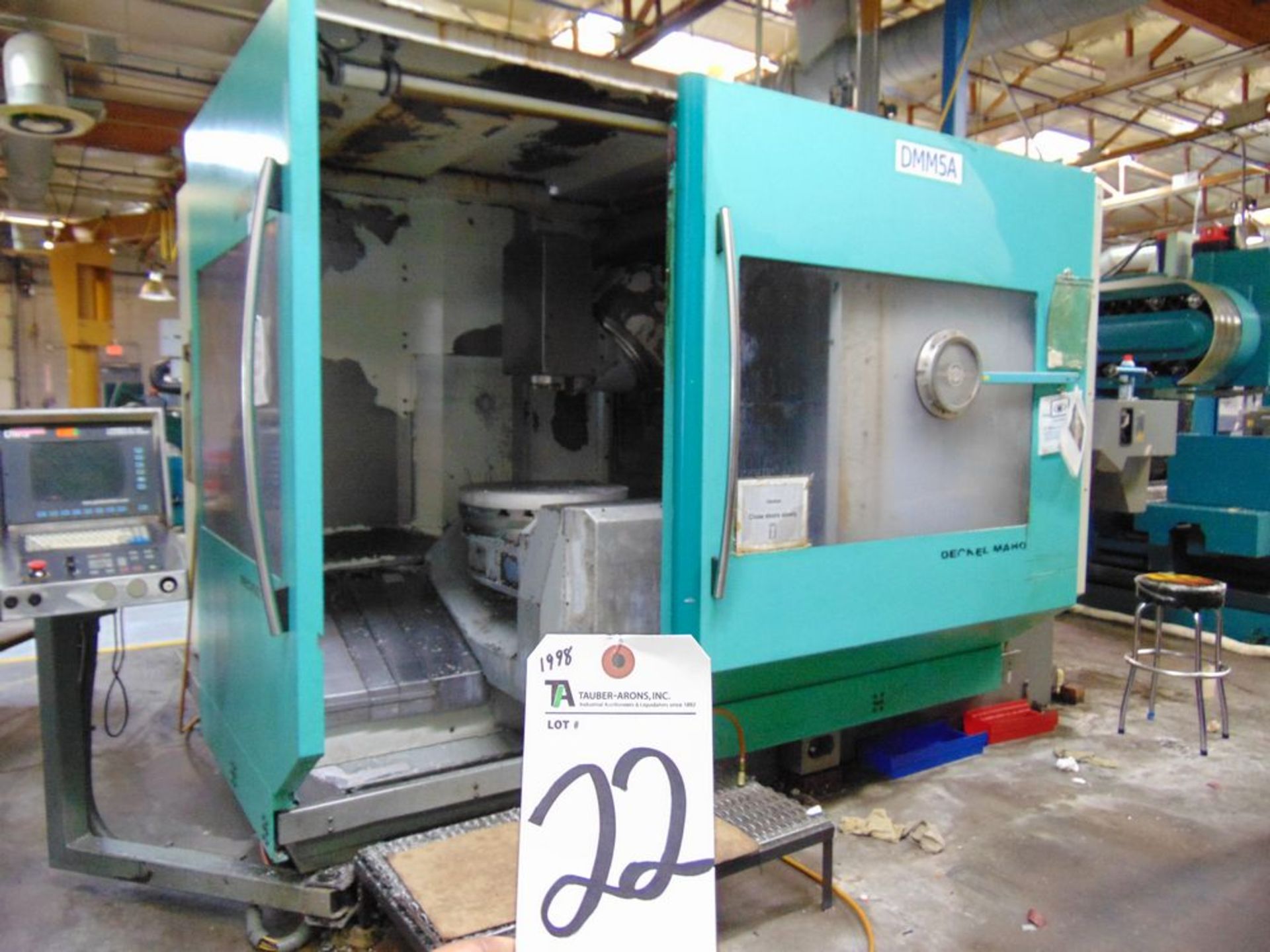 (1998) Deckel Maho mod. DMU80P, 5-Axis CNC Horizontal Machine Center, Knuckle Joint Head,