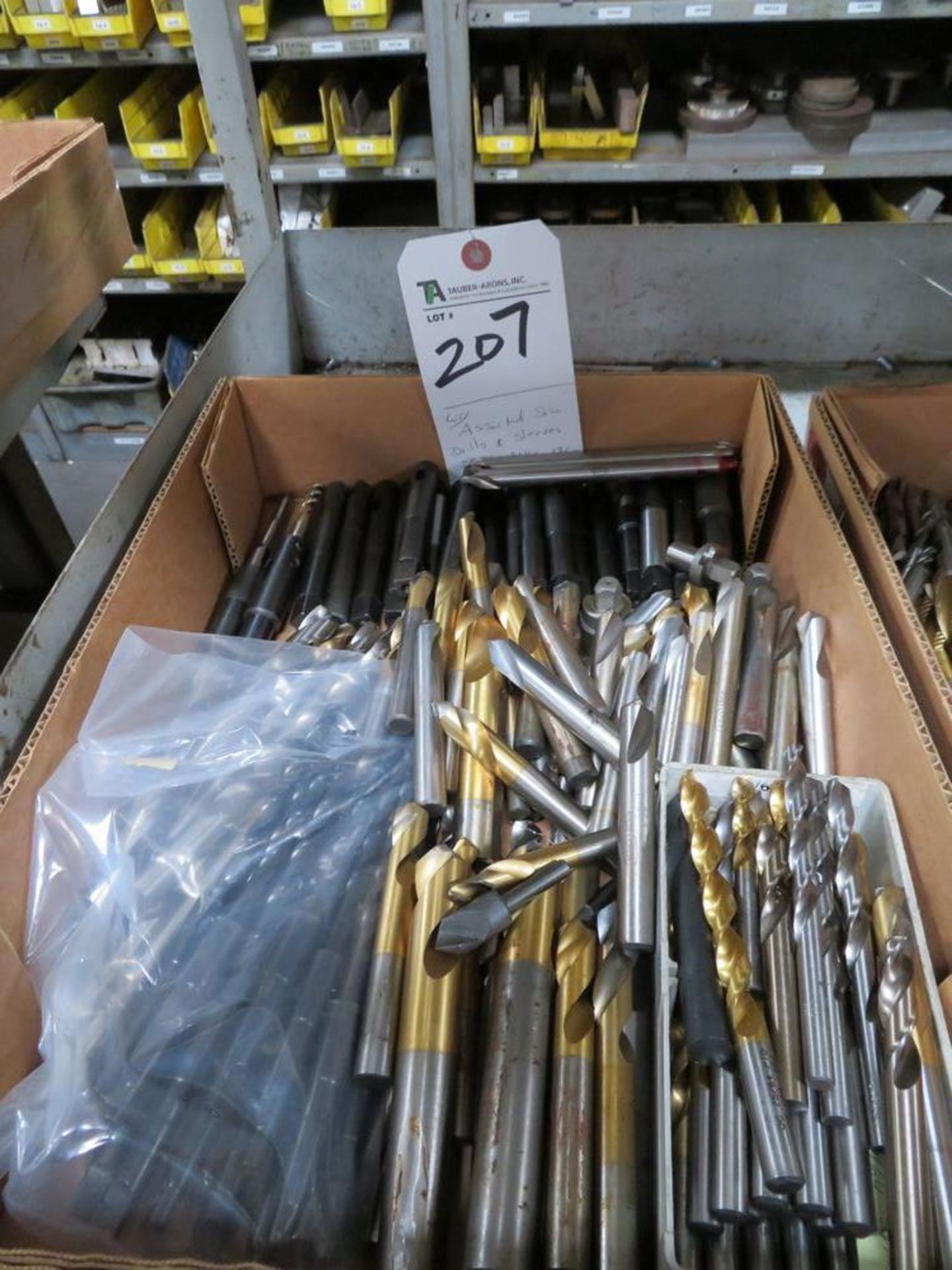 (Lot) Assorted Size Drills & Sleeves, 25/64, 31/64, 19/64 & Others, Over 90 Pcs