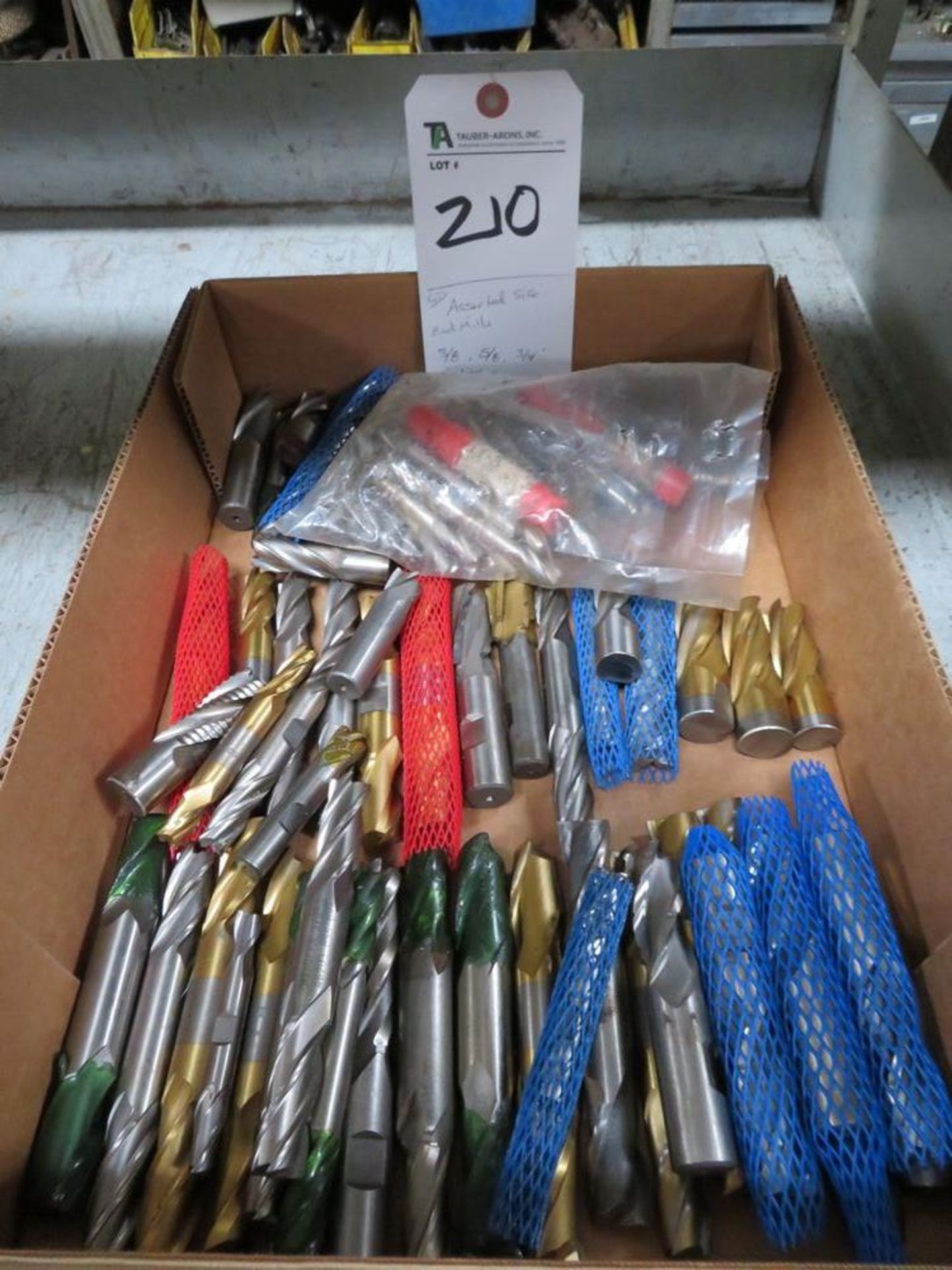 (Lot) Assorted Size End Mills,3/8'', ?'', 3/4'' & Others, Over 90 Pcs