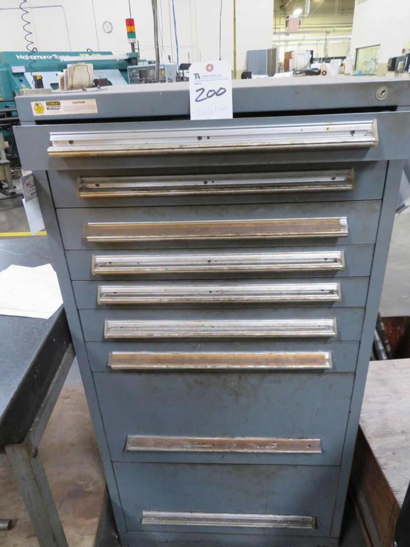Stanley-Vidmar 9-Drawer Parts/Tooling Cabinet (No Contents)