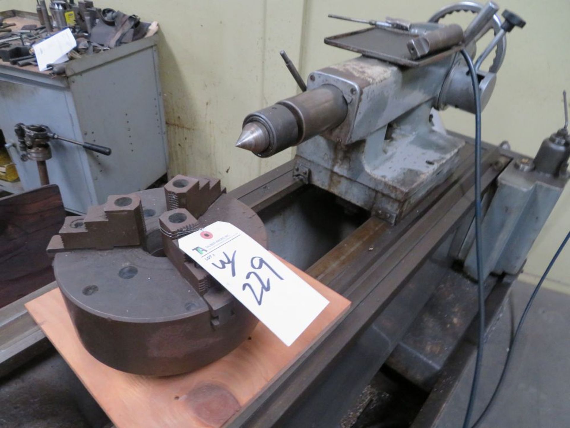 Ikegai mod. A20, 20'' x 60'' Engine Lathe Mack Tool Holder, 4-Jaw Chuck, Tailstock - Image 3 of 5