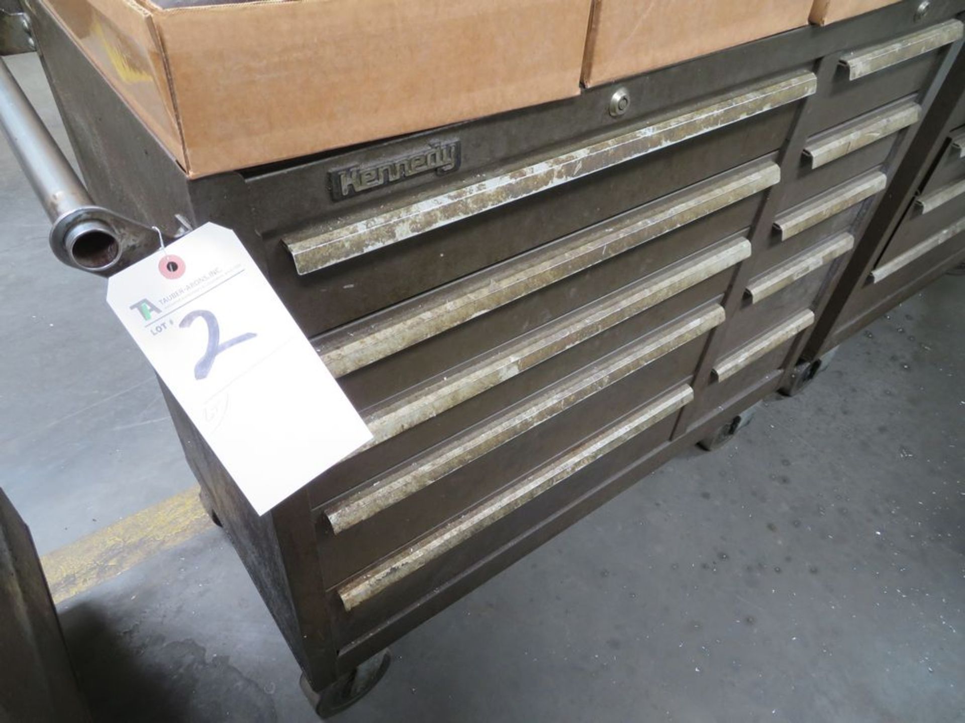 (Lot) Kennedy Rollaway Tool Box w/ Misc. Cont.