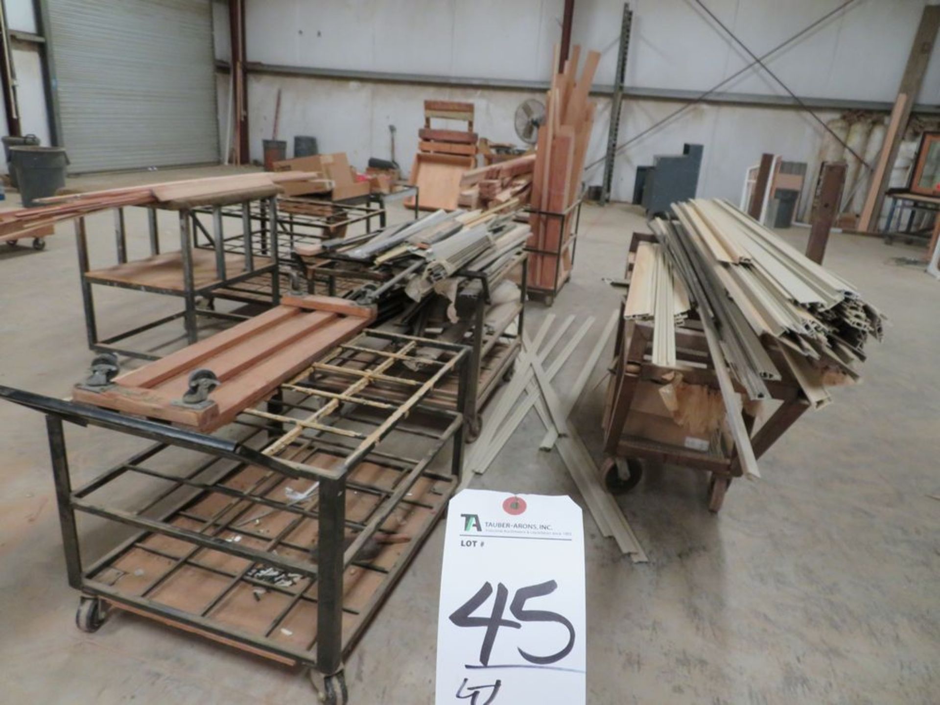 (Lot) Approx. (9) Carts w/ Wood & Window Trim