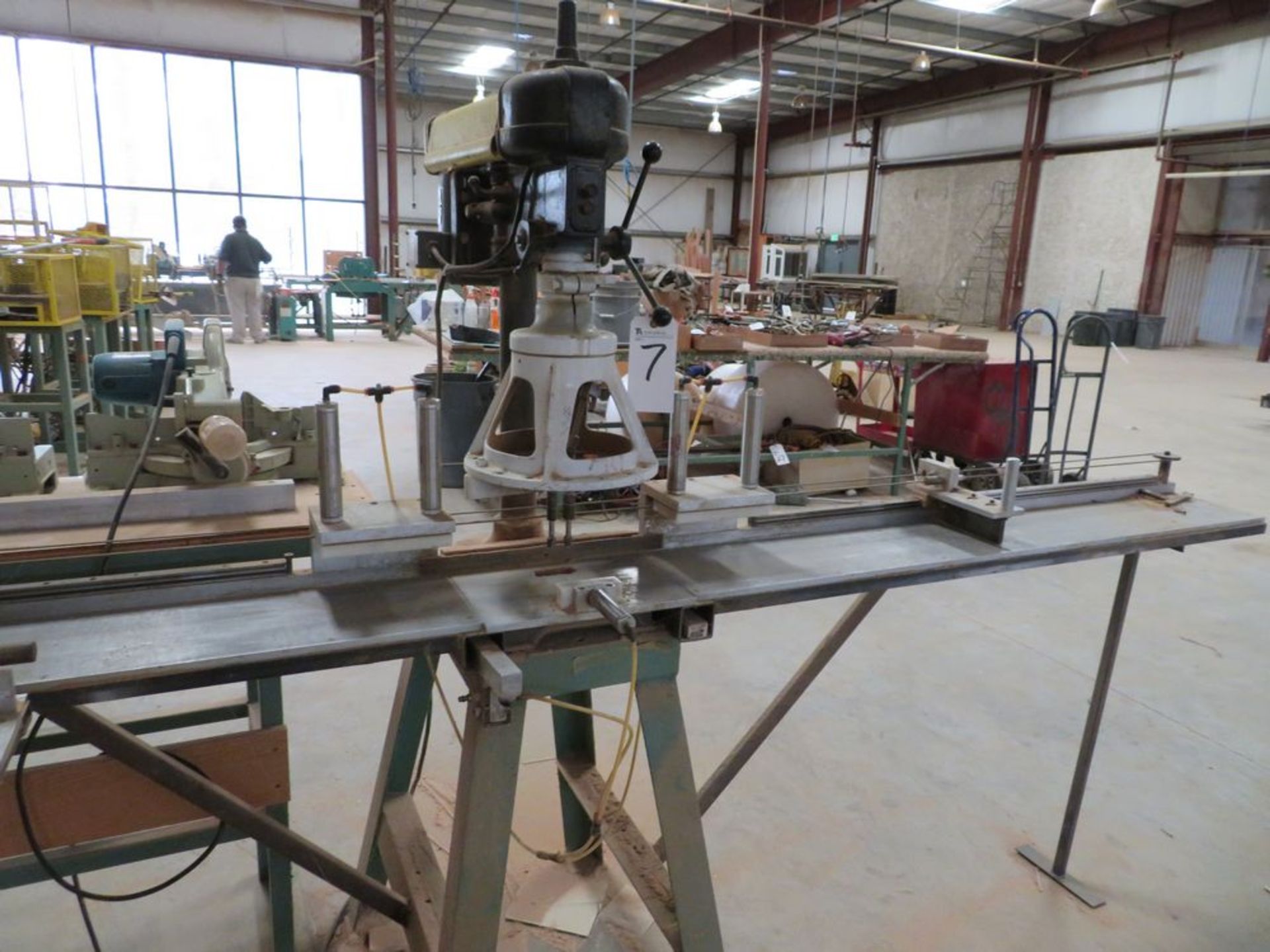 Sun Drill Press w/ Commando Multi Spindle Head, Table & Pneumatic Clamp