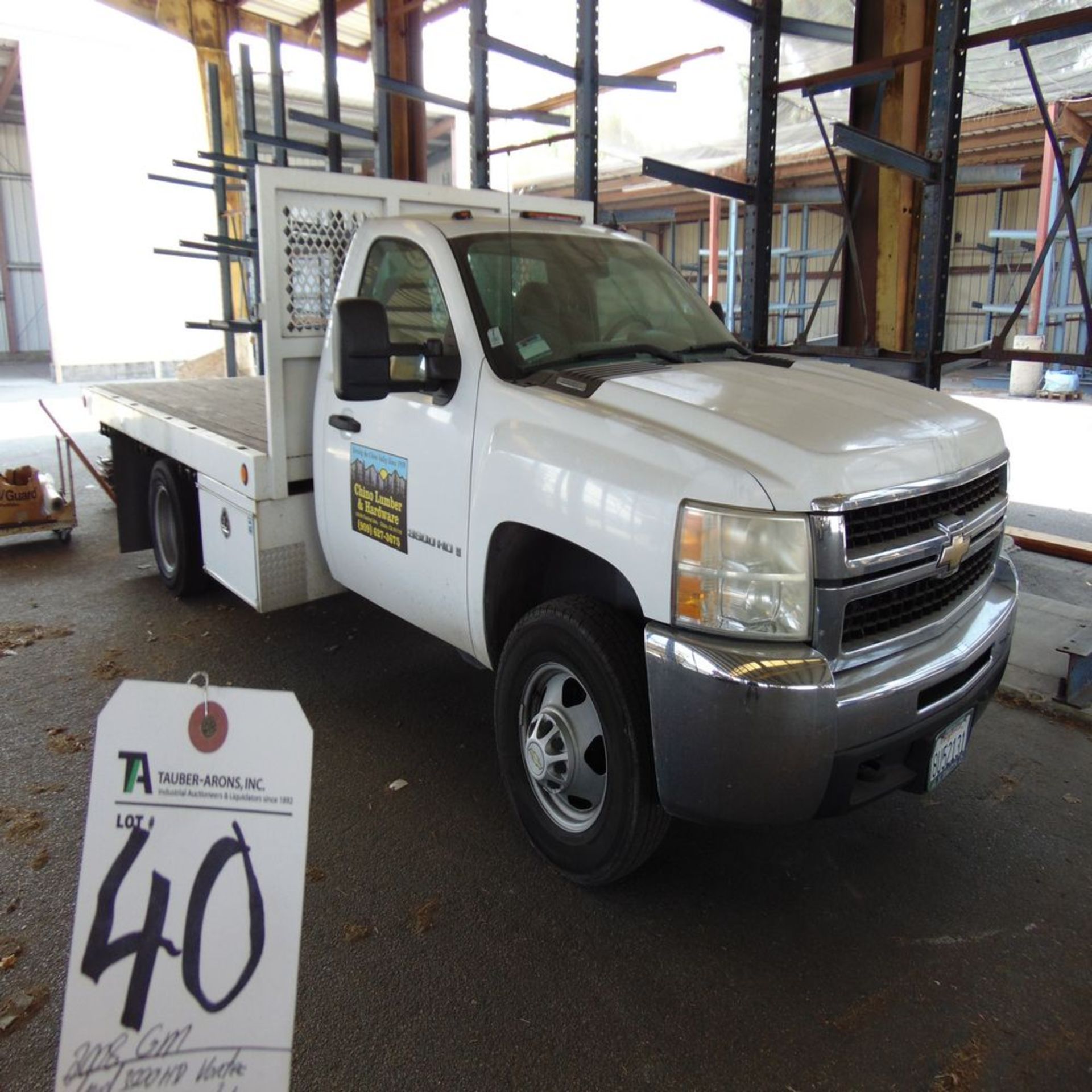 (2008) GM mod. 3500 HD Vartec 6.0 Liter, 12' Stake Bed Truck, Miles: 57,201, Lic: 8U52131; VIN: