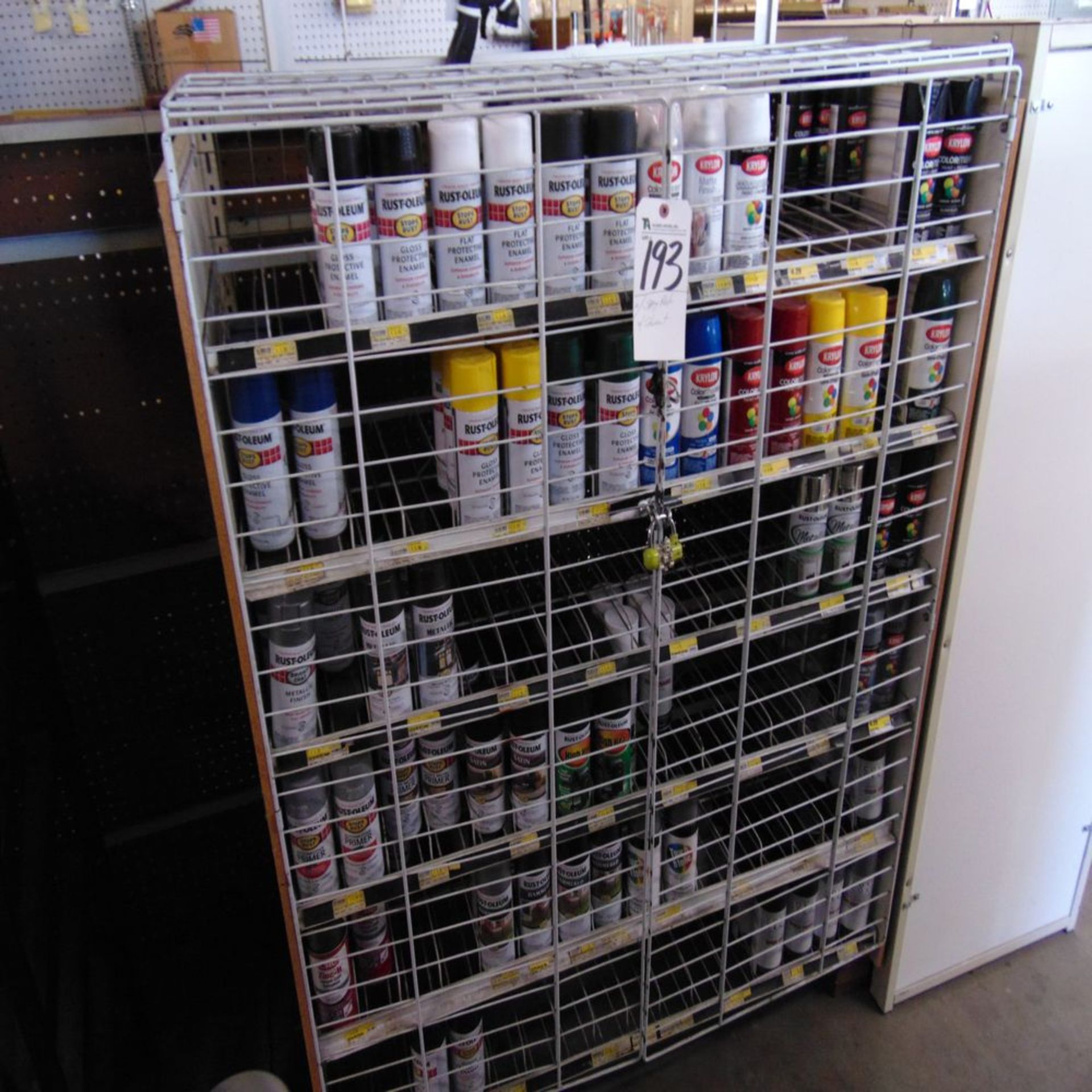 (Lot) Spray Paint w/ Cabinet