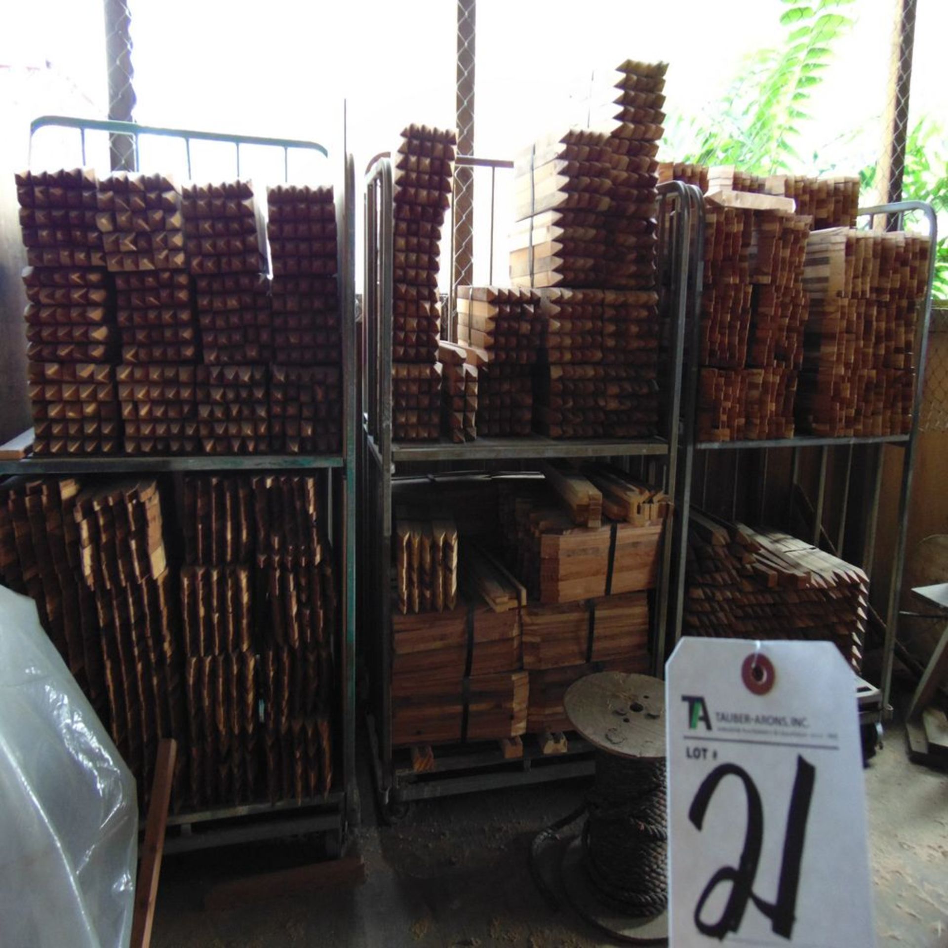 (Lot) 16'' Wood Stakes w/ Carts