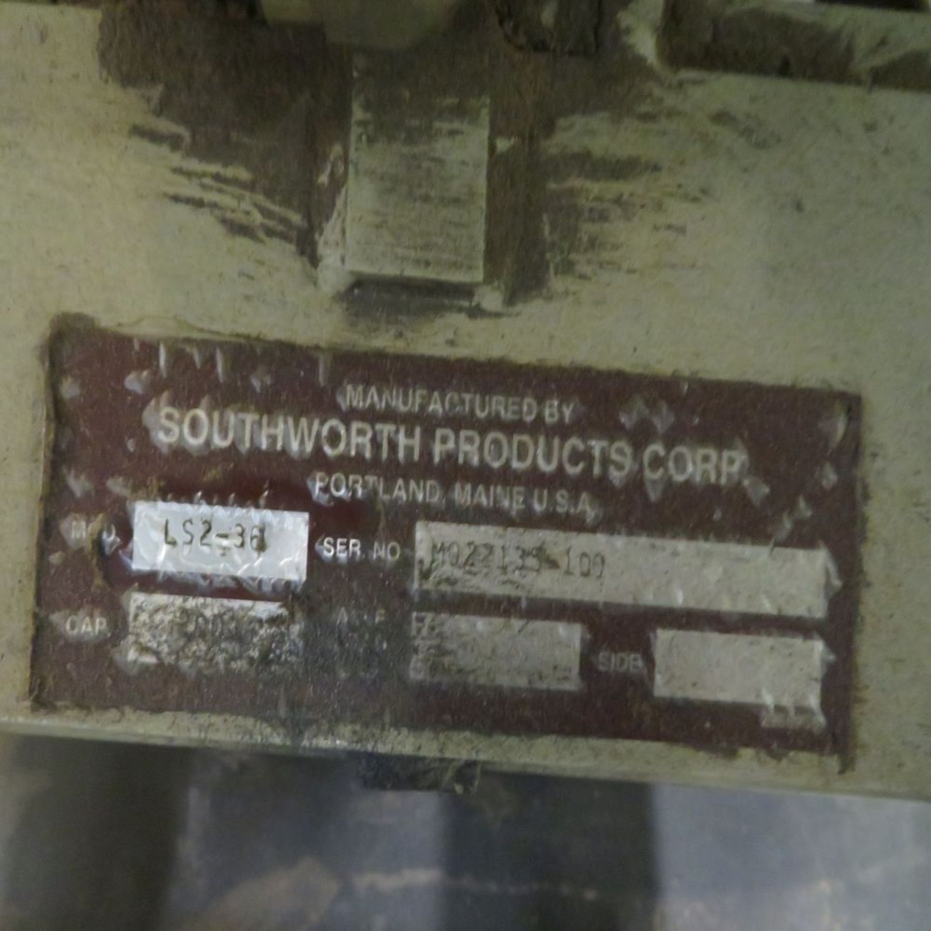 Southworth mod. LS2-36, Hydraulic Lift Table 4' x 4' - Image 2 of 2