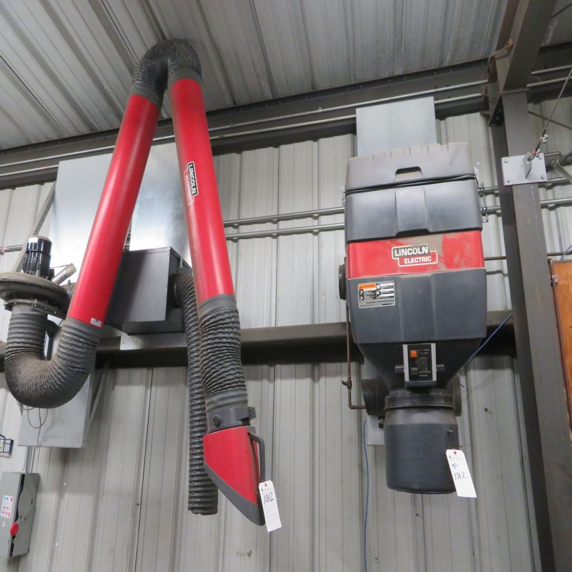 (Lot) Lincoln mod LFA 4.1, Fume Extractor w/ Dust Collector (No Wire)