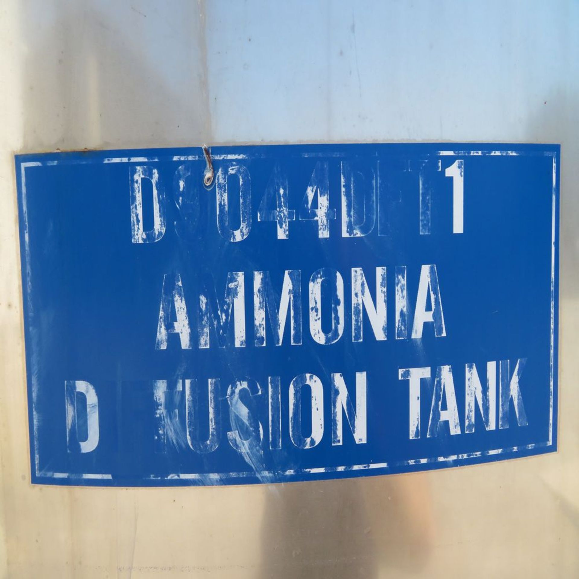 (Lot) 4'D a 15'T S.S. Ammonia Diffusion Tank (No Pipe/Wire) - Image 2 of 2