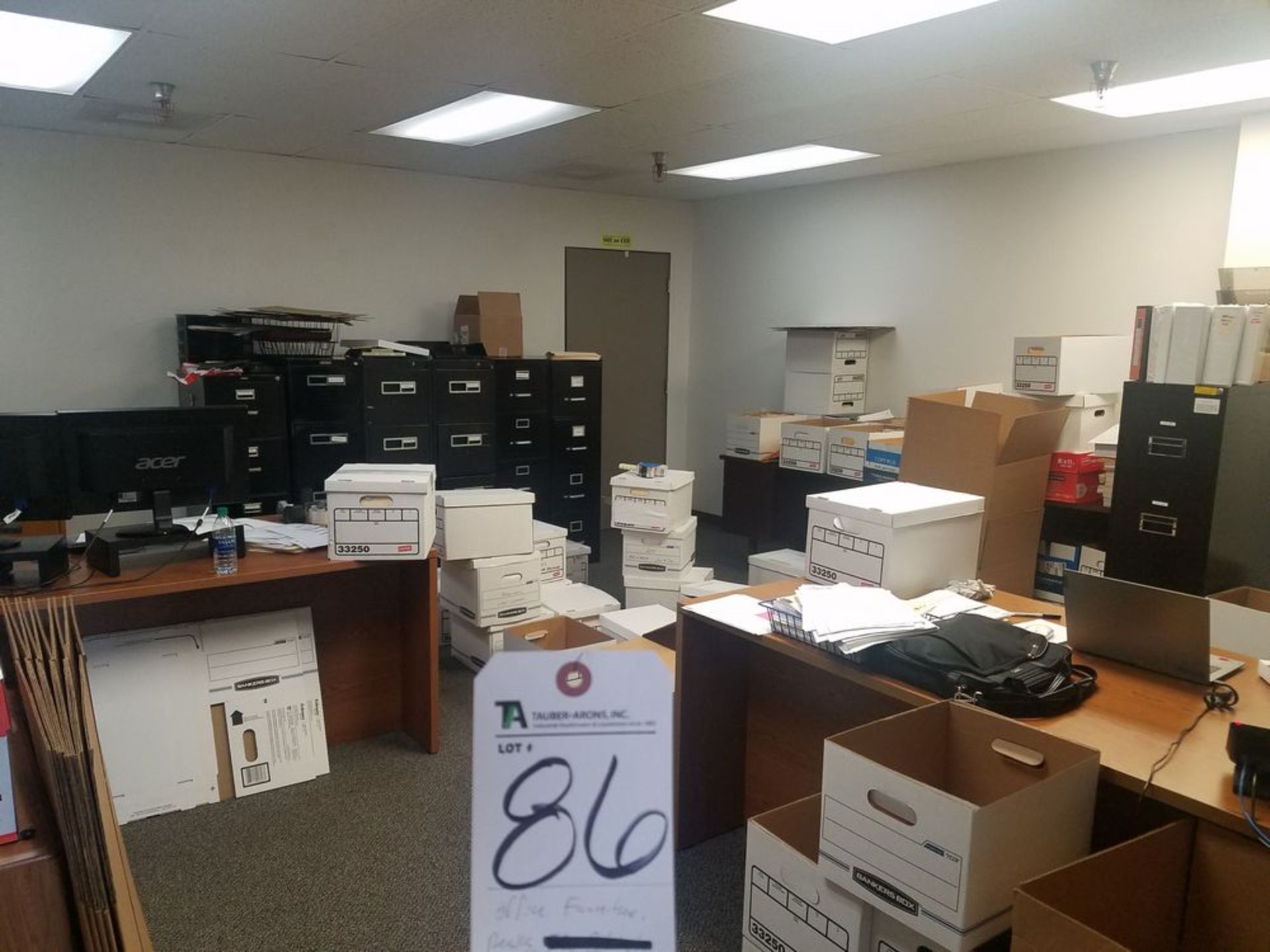 (Lot) Office Furniture, Desks, Chairs (No Computer, Phones, Printers)