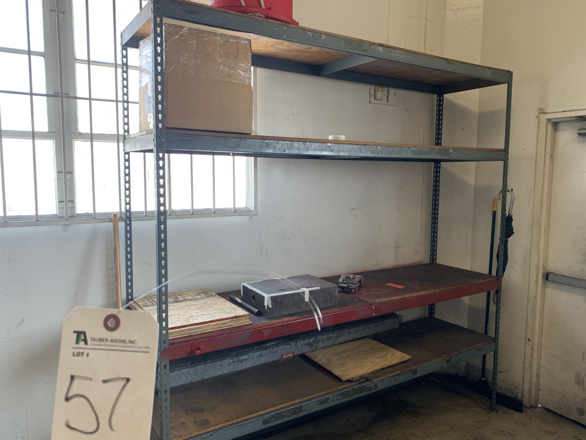 (Lot) (2) steel work tables w/ (2) Vibratory bowls and steel rack - Image 2 of 3