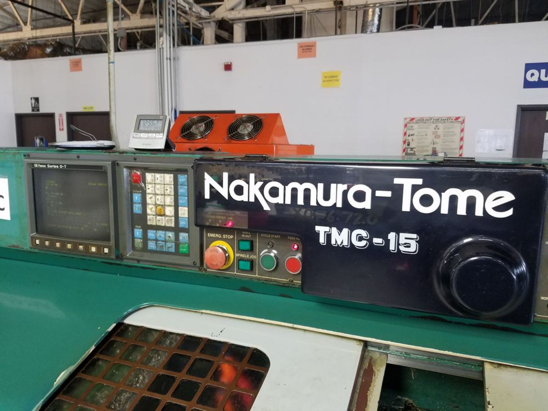 (1994) Nakamura Tome TMC-15, CNC Lathe w/ GE Fanuc Series O-T CNC Controls, Tailstock, Turret; S/N - Image 2 of 6