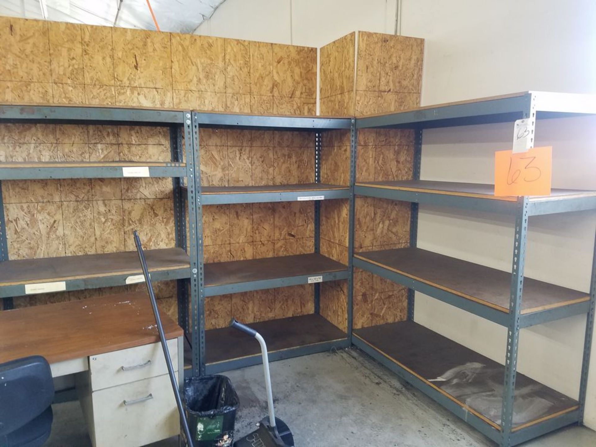 (Lot) (4) Sections of Racks (No Contents)