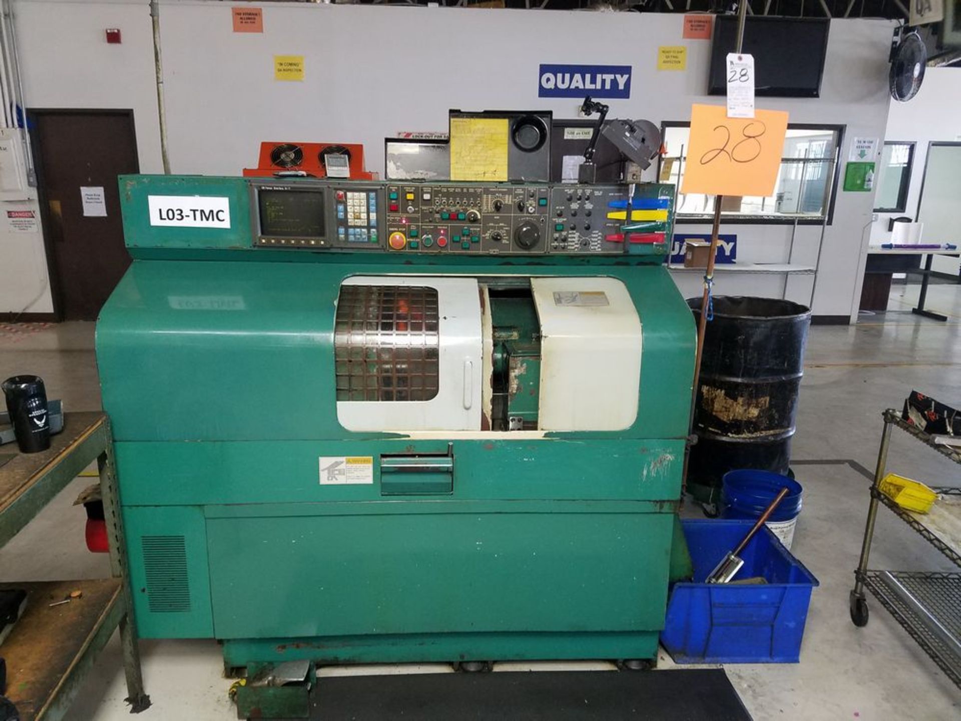 (1994) Nakamura Tome TMC-15, CNC Lathe w/ GE Fanuc Series O-T CNC Controls, Tailstock, Turret; S/N