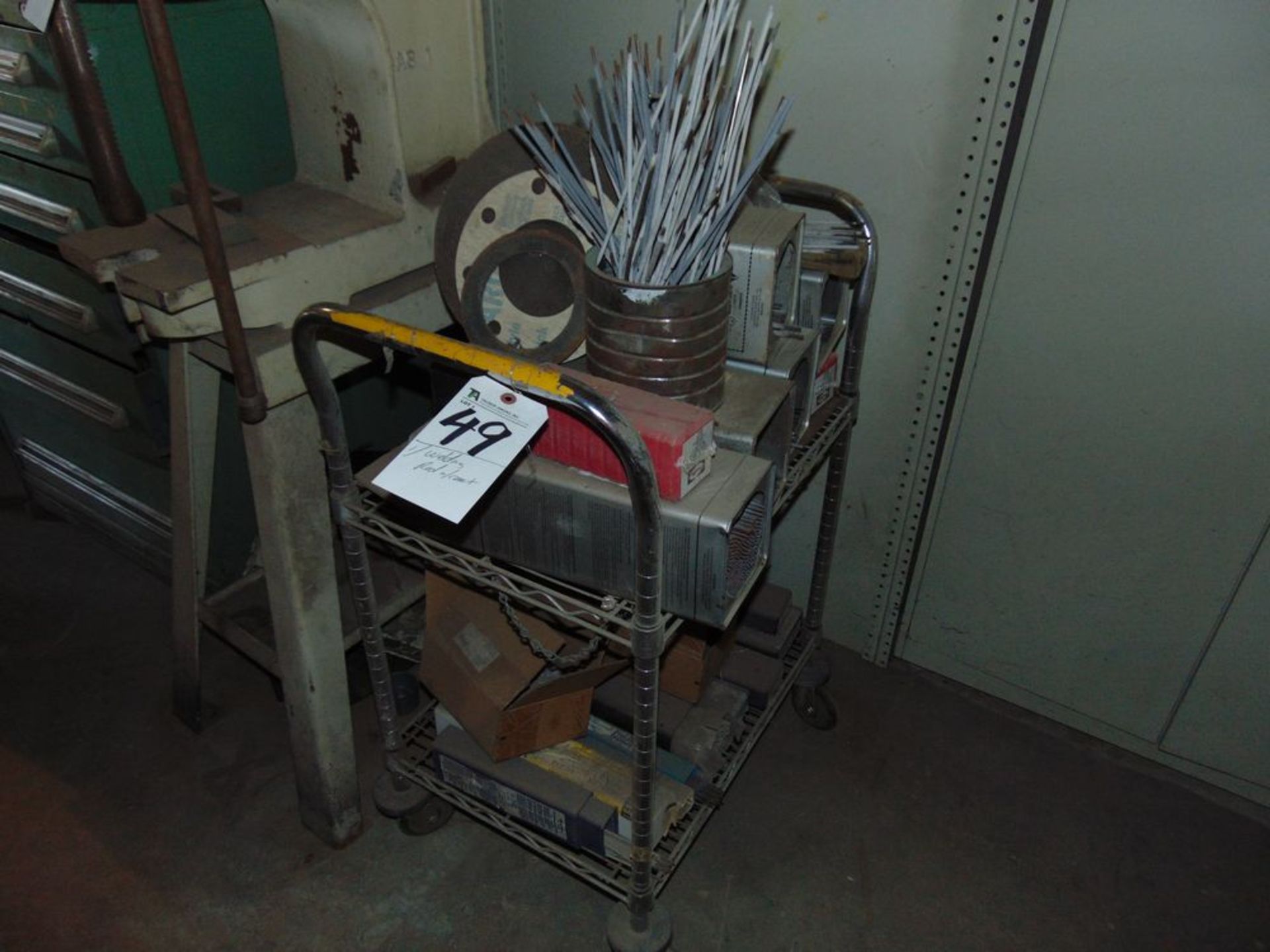 (Lot) Welding Rods w/ Cart