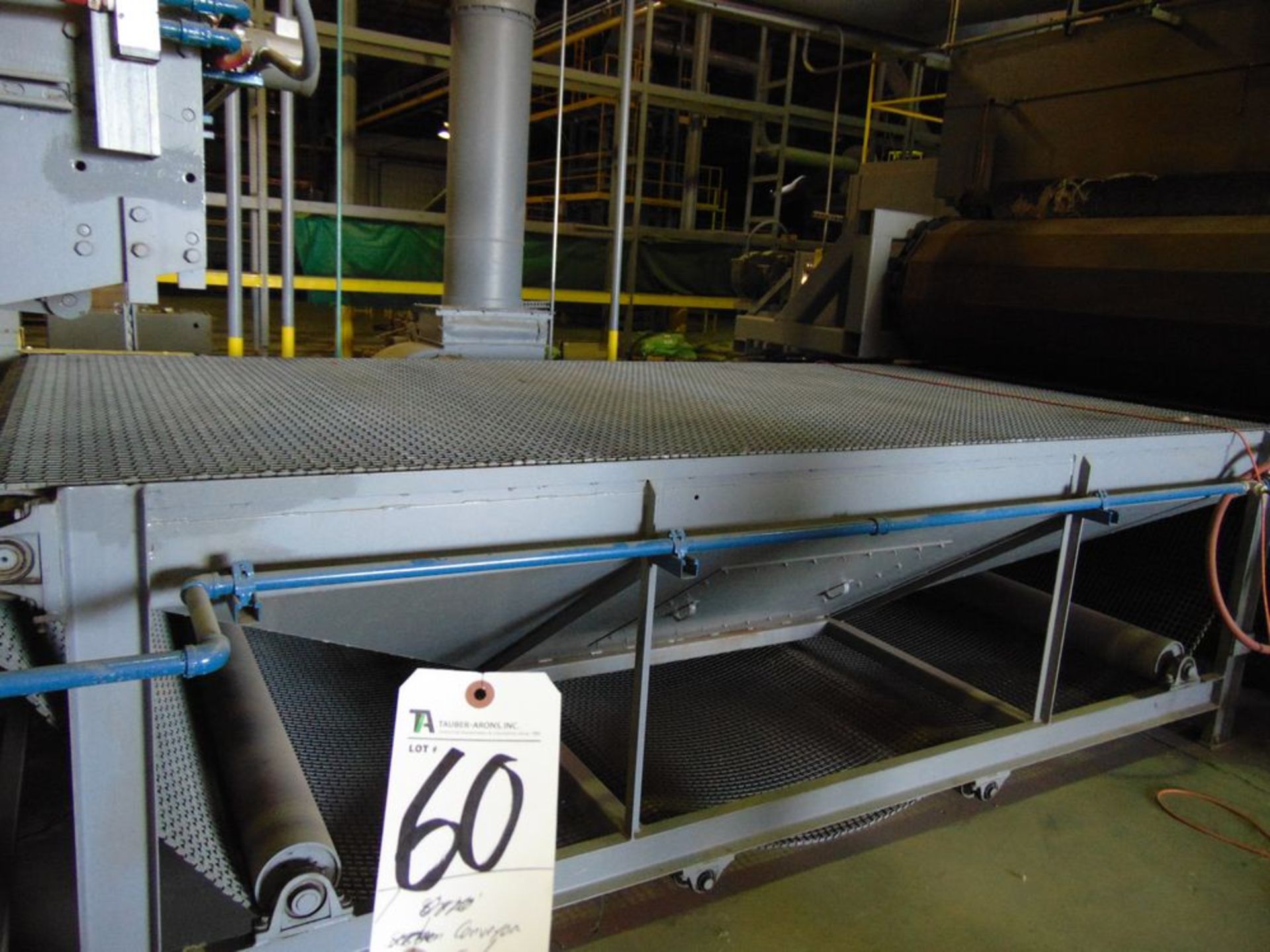 Chain Fed Suction Conveyor, 80'' x 13' w/ Blower