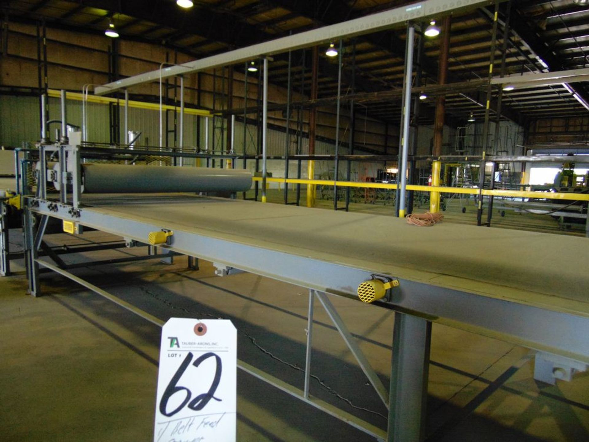 82'' x 18' Belt Feed Conveyor, w/ (3) Flattening Rolls