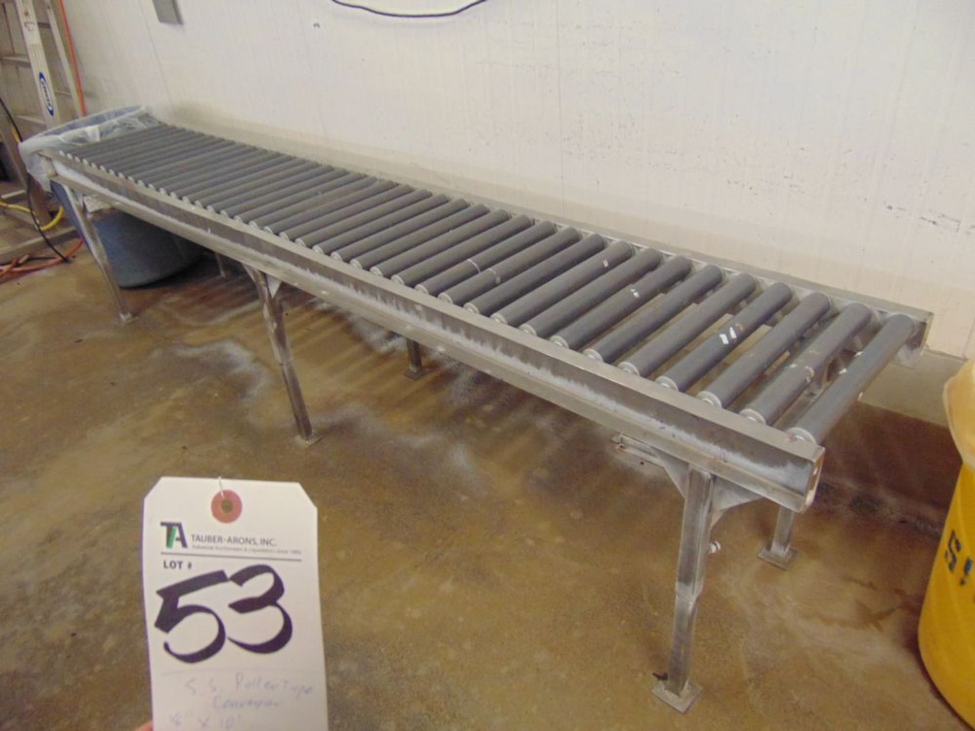 18'' x 10' S.S. Roller Type Conveyor