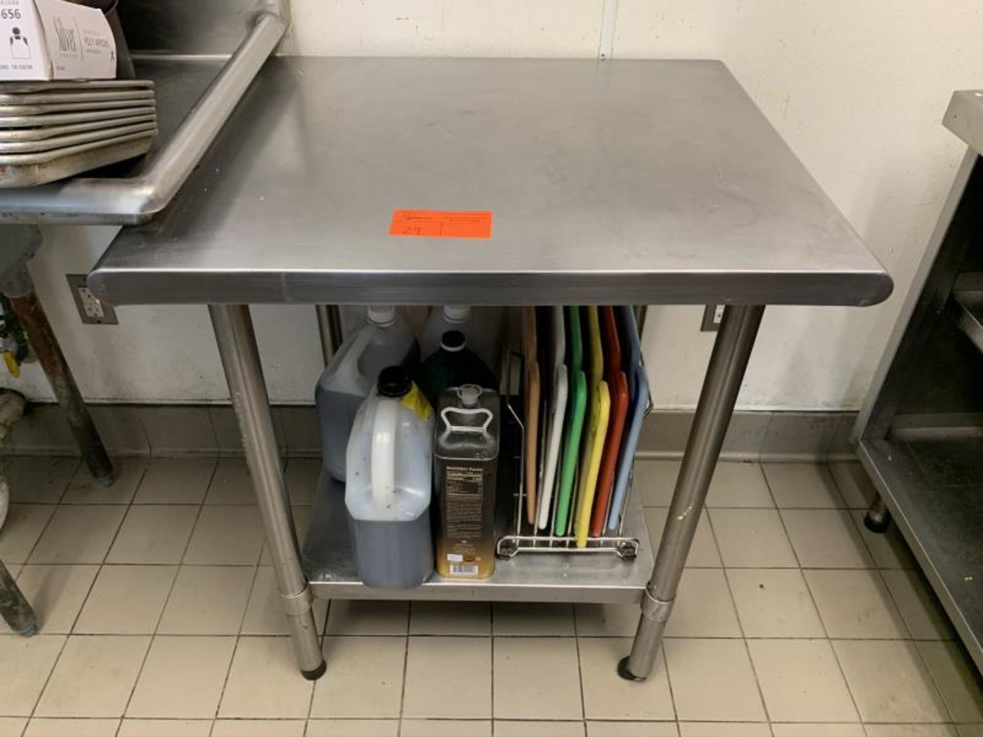 Stainless Stell prep table with lower stainless steel shlef 30"x24"