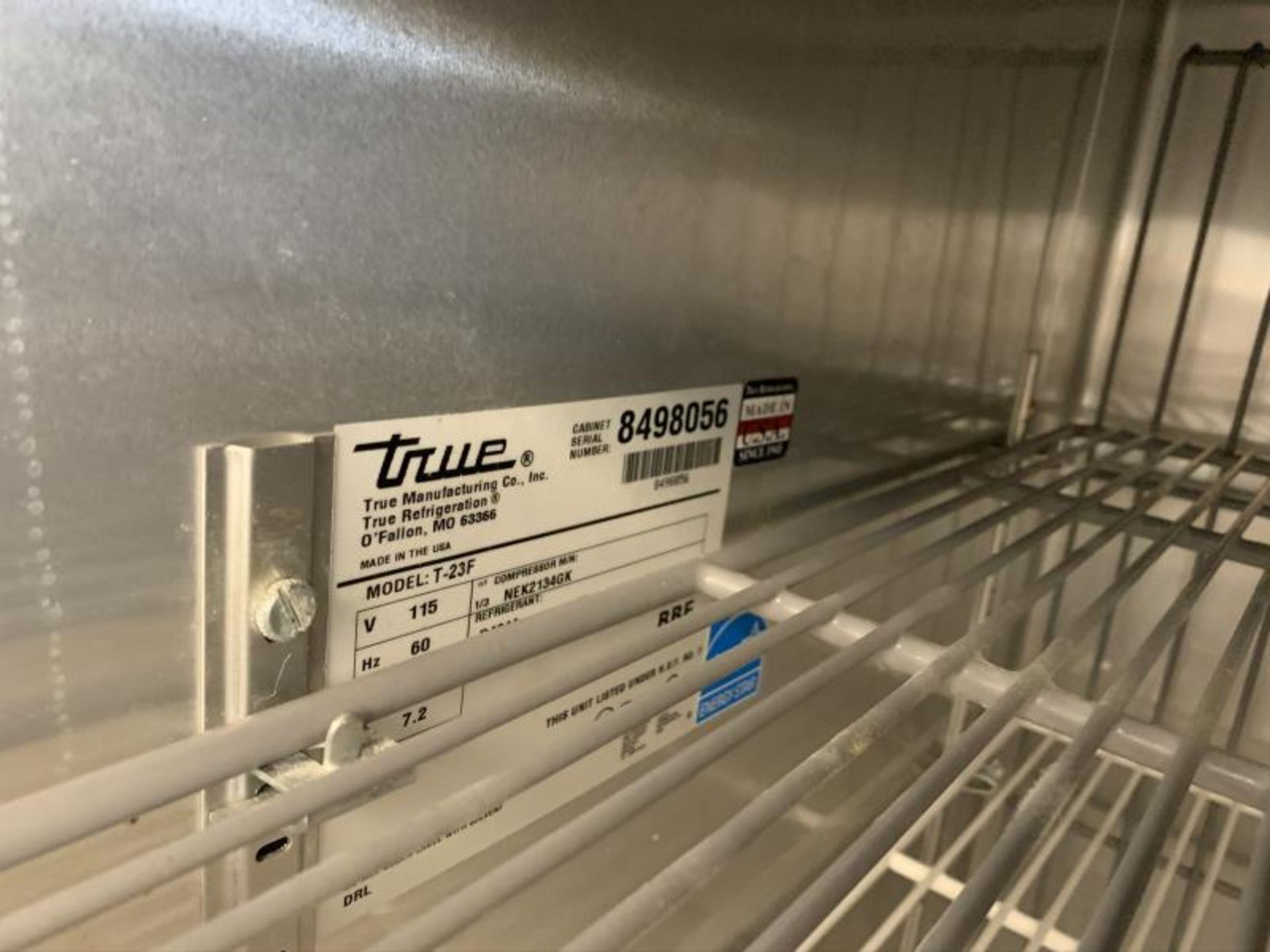 True single door freezer, M: T-23F, SN: 8498056 - Image 3 of 4