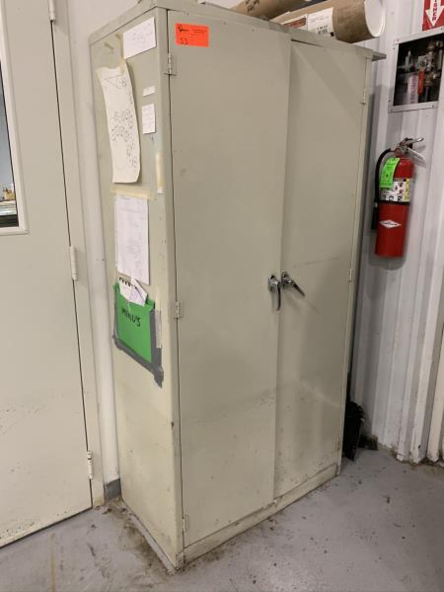 2 Door metal cabinet, empty