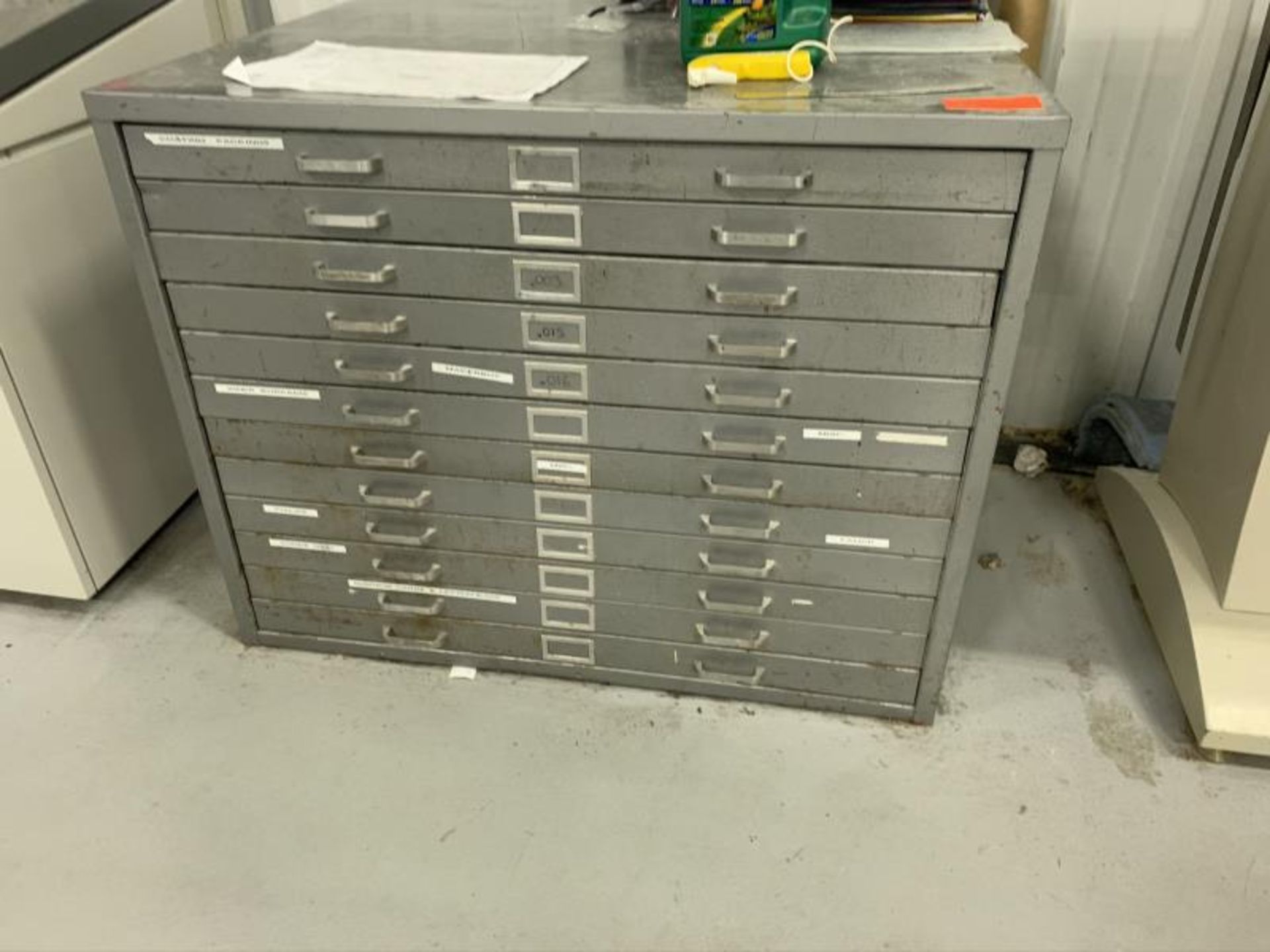 Blueprint filing cabinet