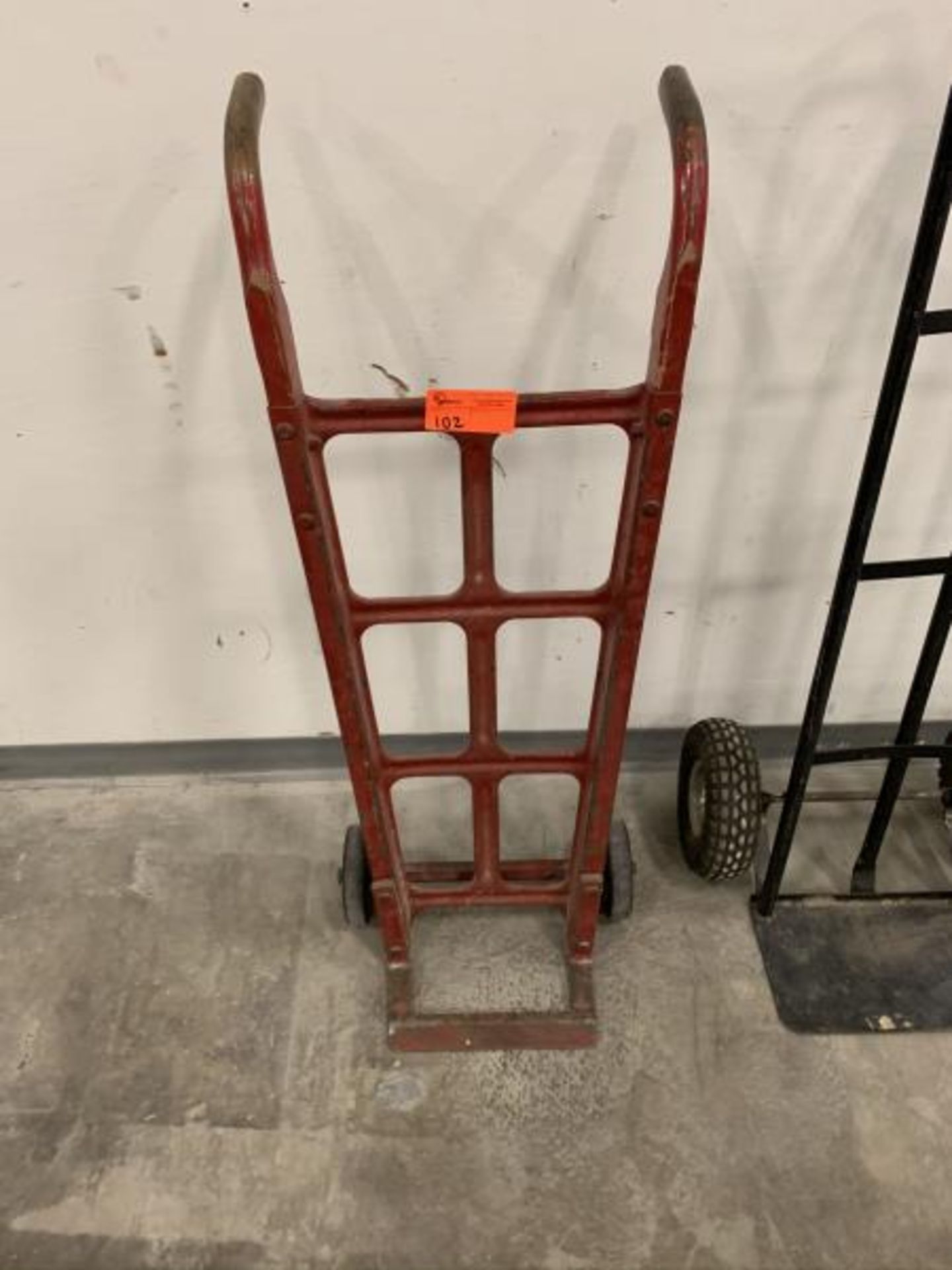 Red Wooden hand truck