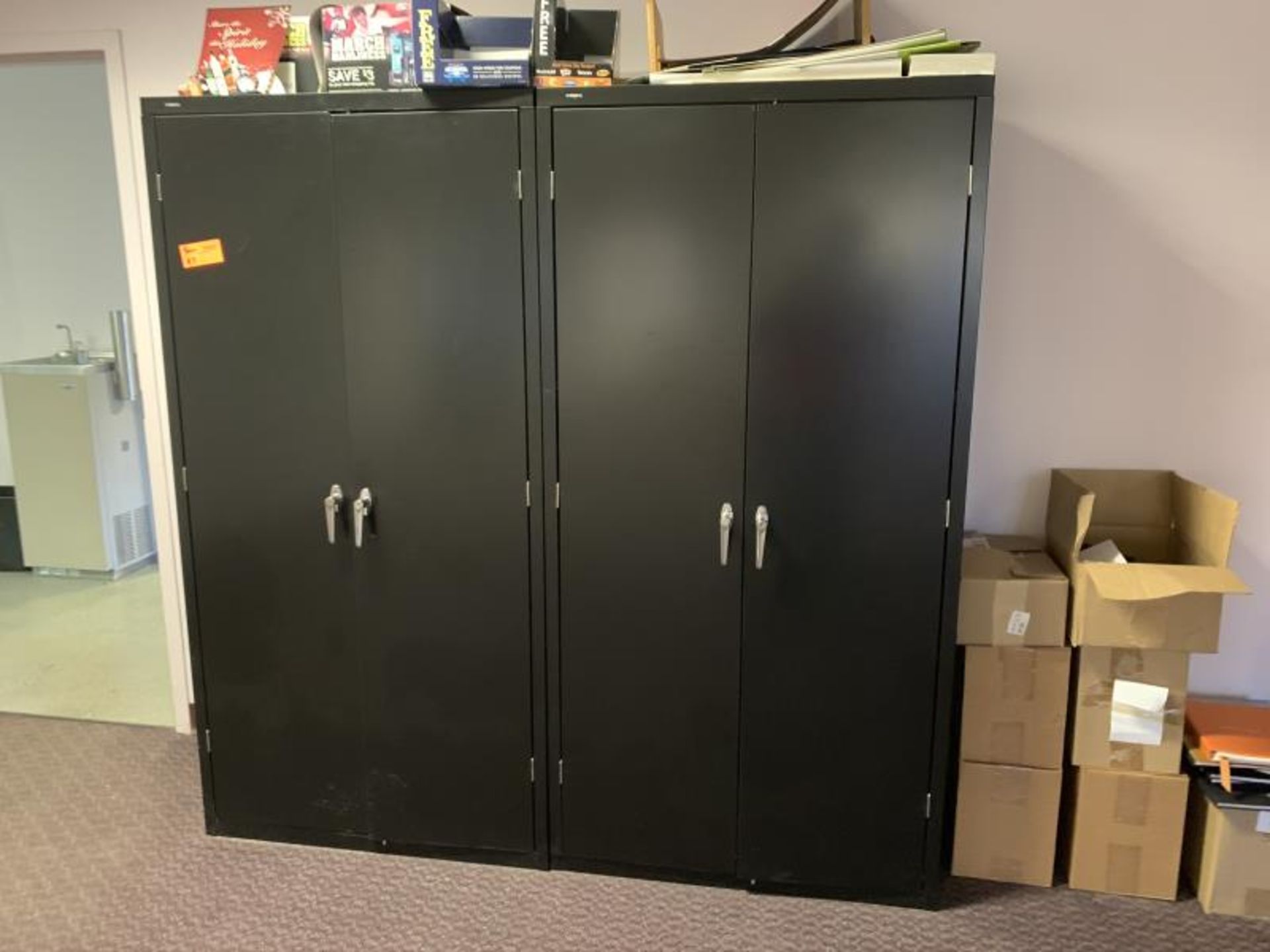 2 Metal Door Cabinets