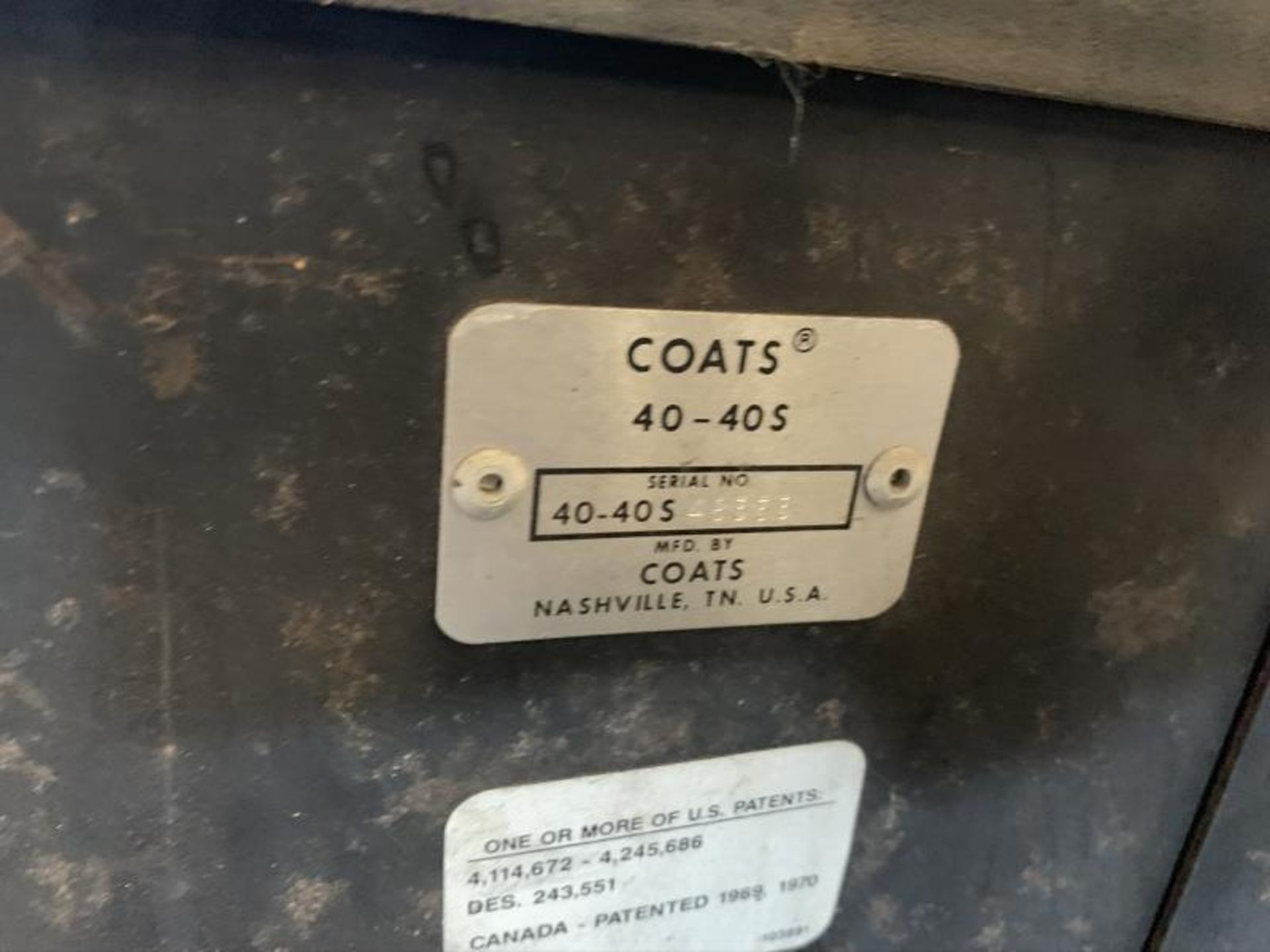 Coats 40-40S tire changer - Image 5 of 5