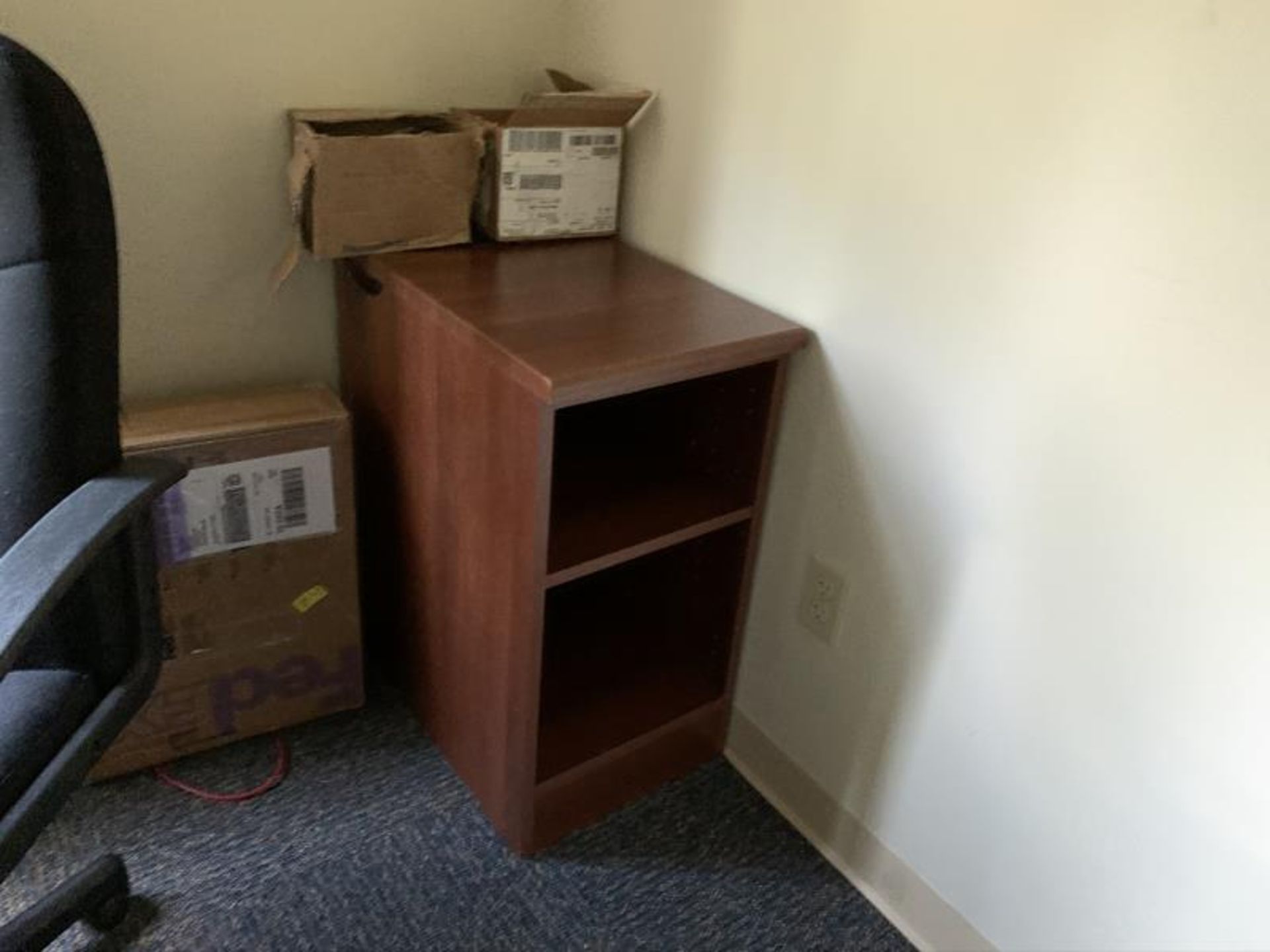 Contents of Office (5) flat panel monitors, bookcases, small conference table - Image 6 of 6