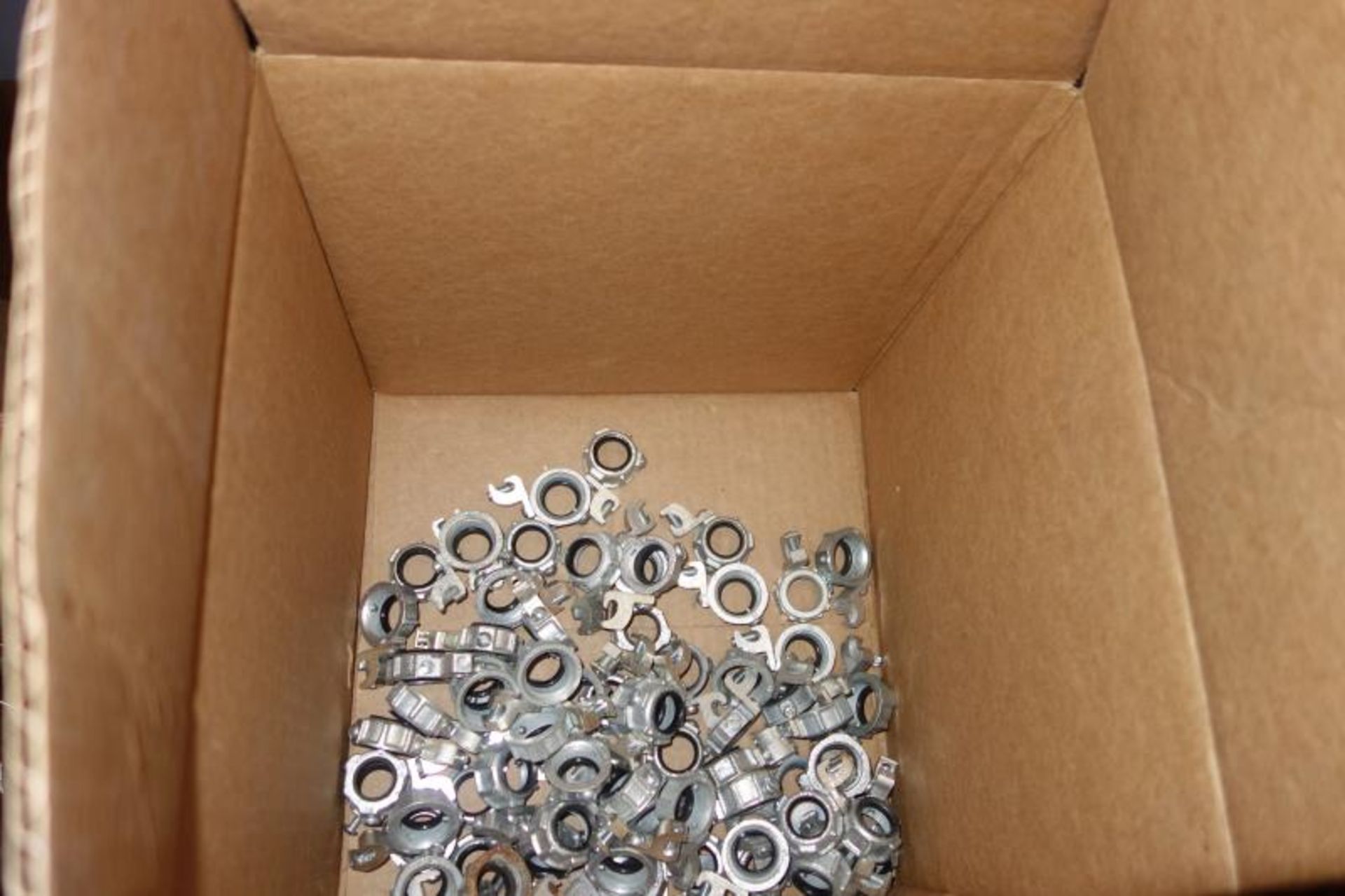 Pallet of Couplings, Chase Nipples, HD Galv Steel Loop Straps, Plastic Female Cable Connectors - Image 11 of 11