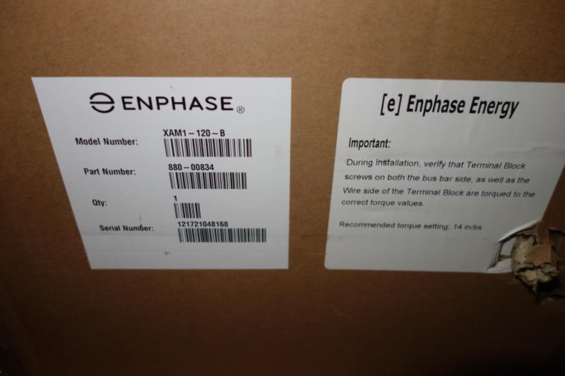 Pallet of(9) Enphase X-IQ-AM-240-3 & (8) XAM1-120-B - Image 2 of 4