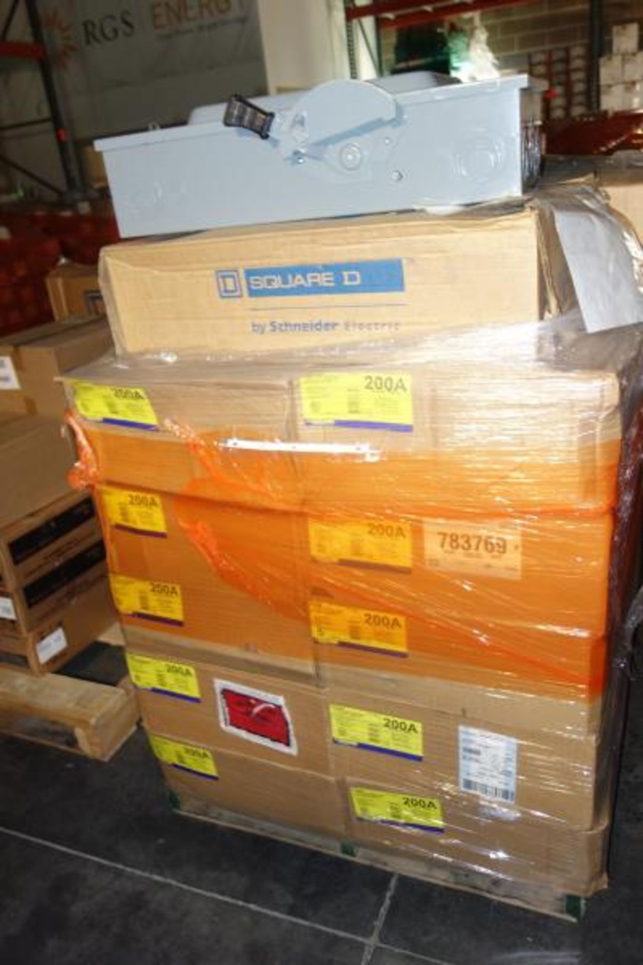 Pallet of Square D 200A General Duty Safety Switches