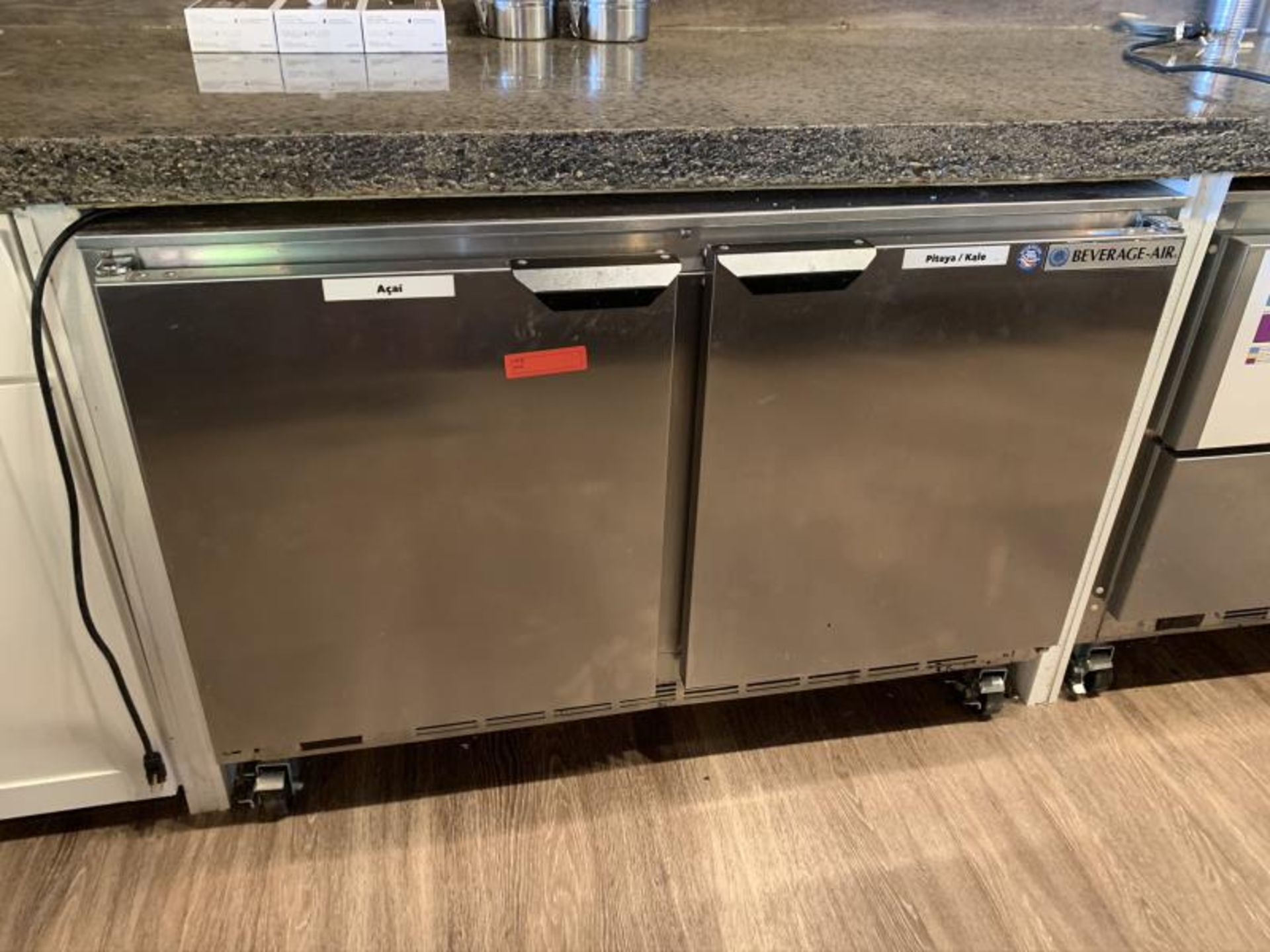 Two Door Undercounter Freezer by Beverage Air, Model: UCF48AHCFRTBWL, SN: 12808522