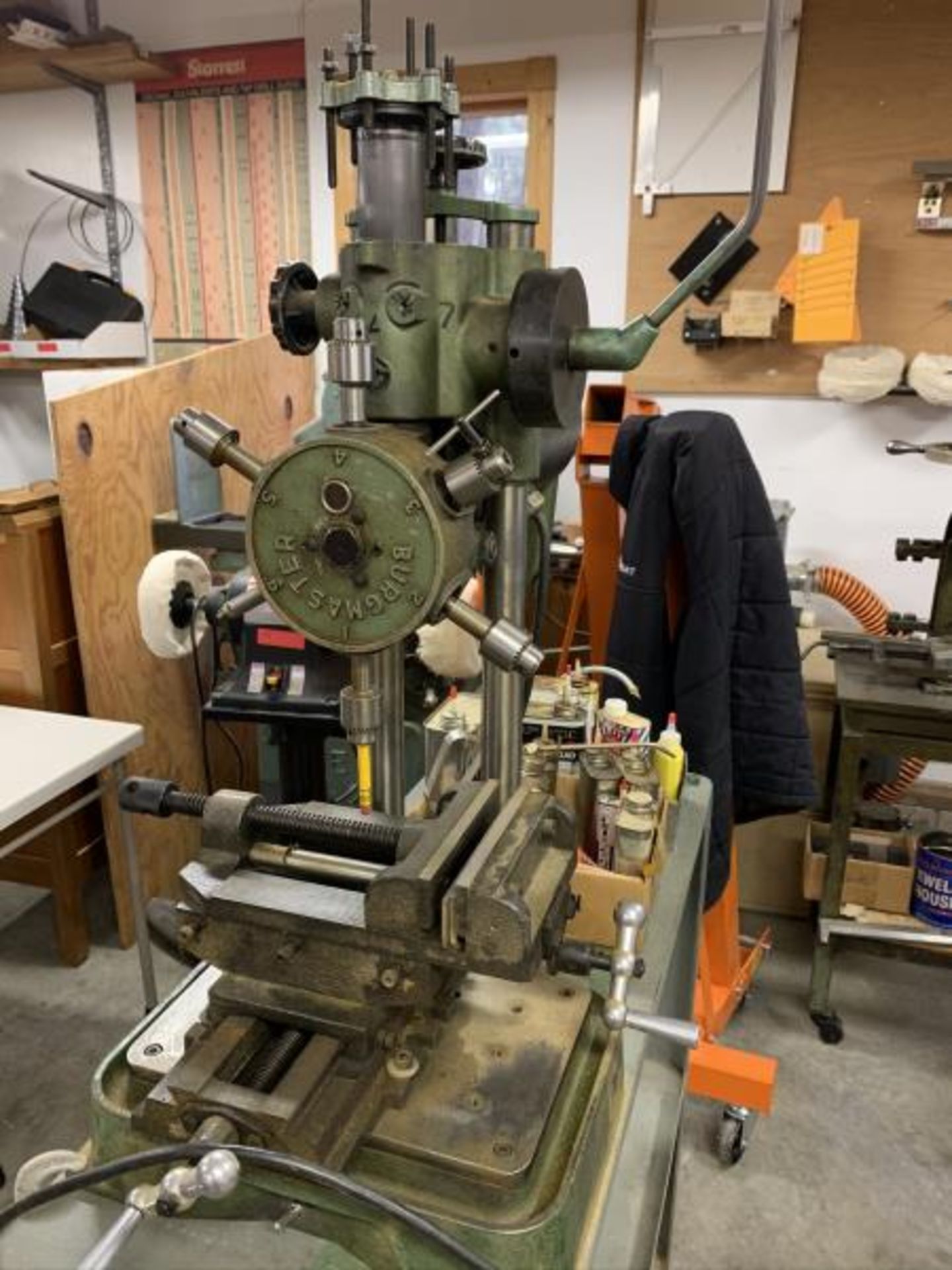 Burgmast Turret Drill with Machine Vise