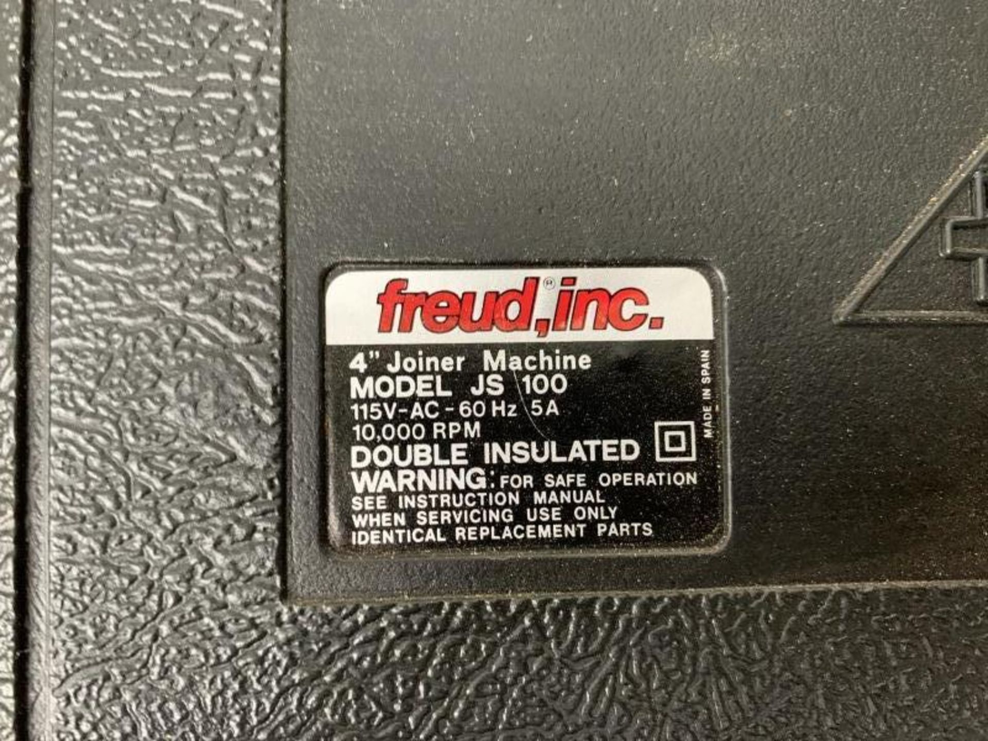 Freud Inc 4"Joiner machine, M: JS1000 - Image 3 of 3