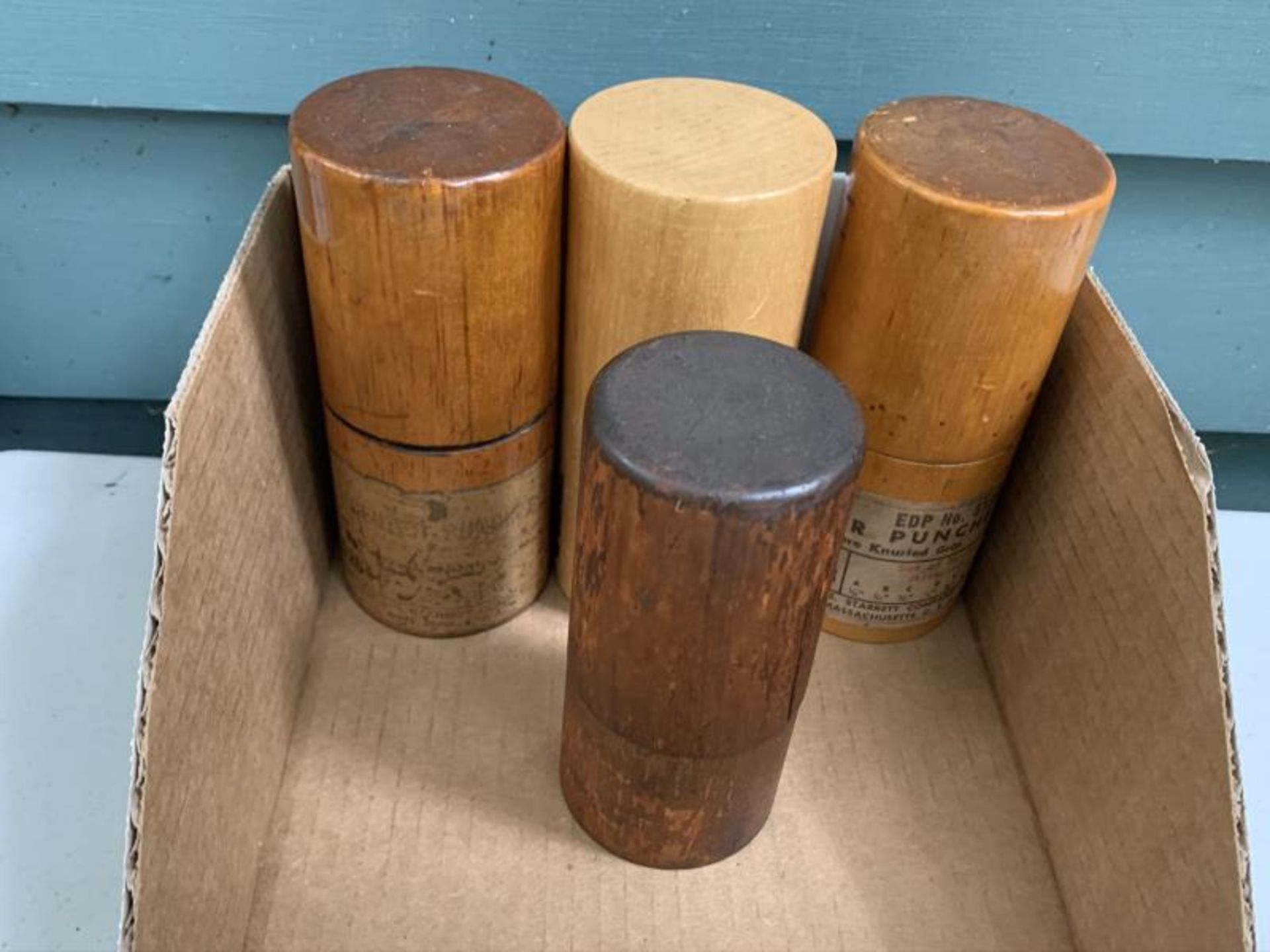 (4) Wooden boxes of center punches
