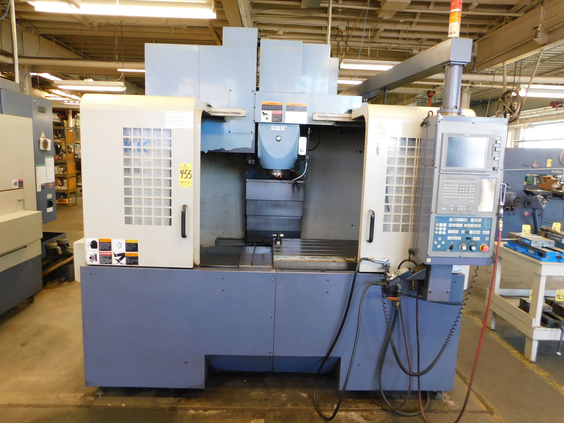 OKK MODEL VM5-II CNC Vertical Machining Center, S/N 1330, New 2003, Mitsubishi Neomatic 635V CNC - Image 3 of 9