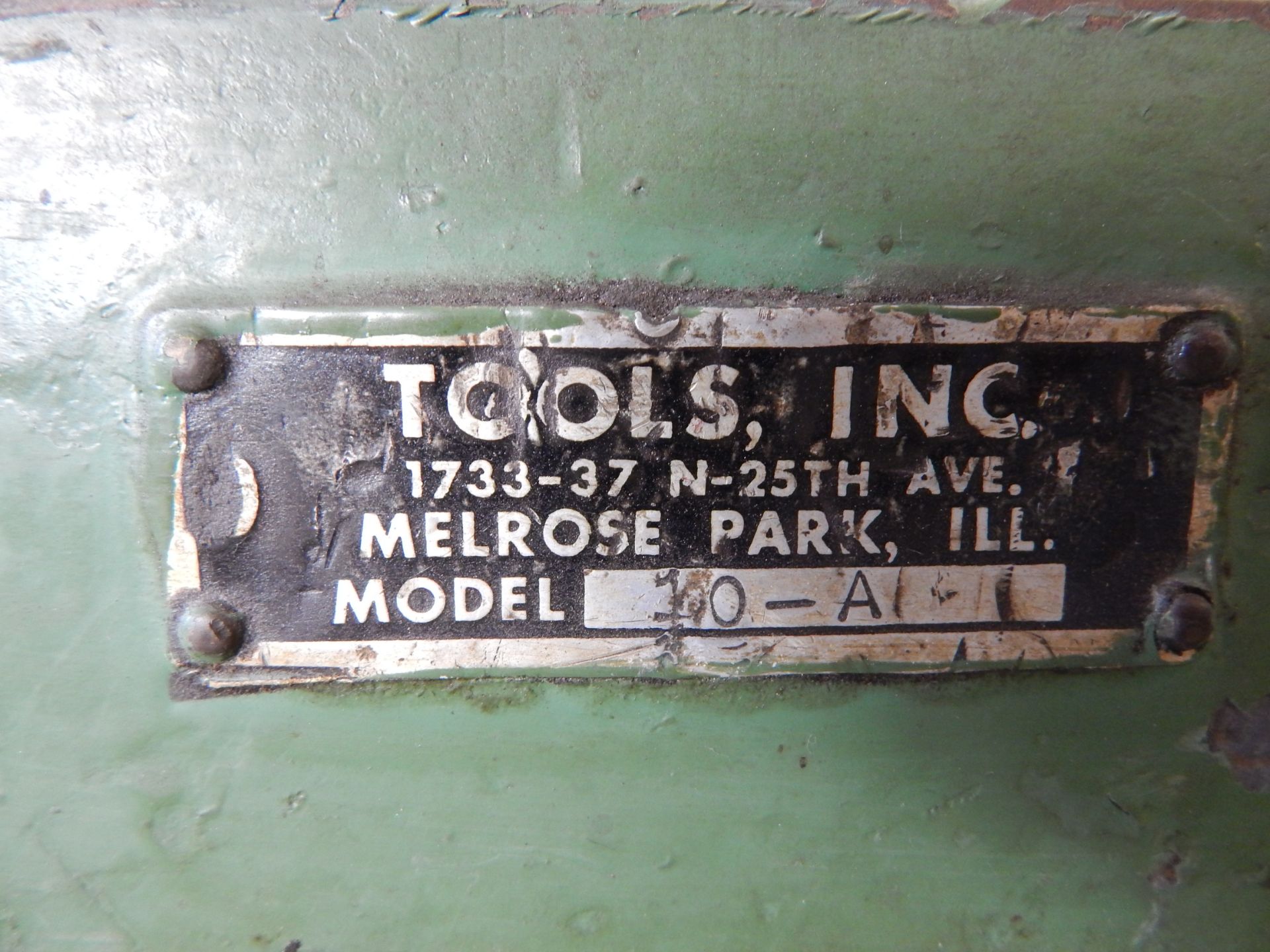 Tools, Inc. Model 10-A Hand Tapper, with T-Slotted Table - Image 6 of 6