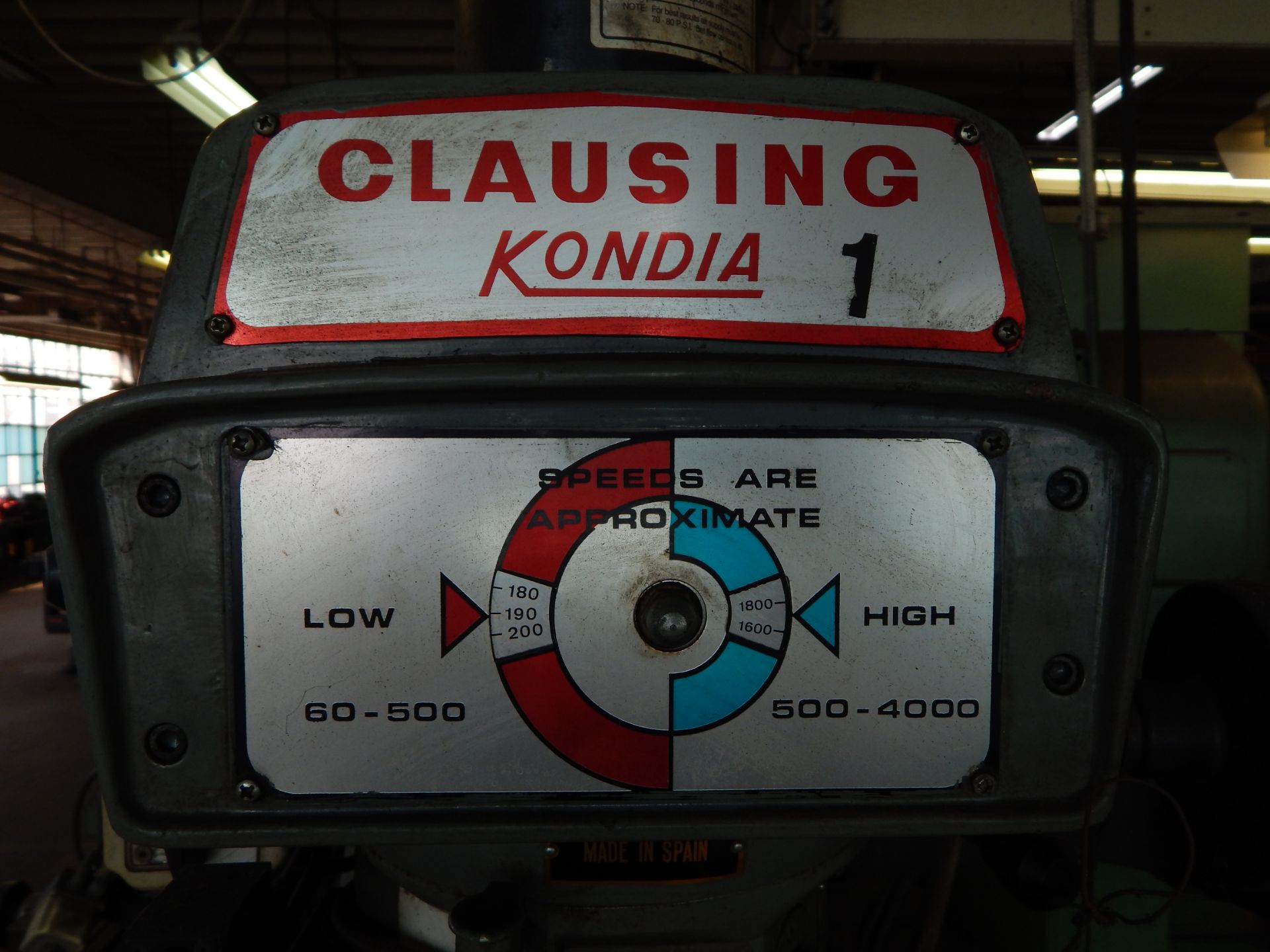 Clausing Kondia/Prototrak CNC Knee Mill, Model FV300, S/N AA-860, Prototrak M2 CNC Control, 2 - Image 8 of 15