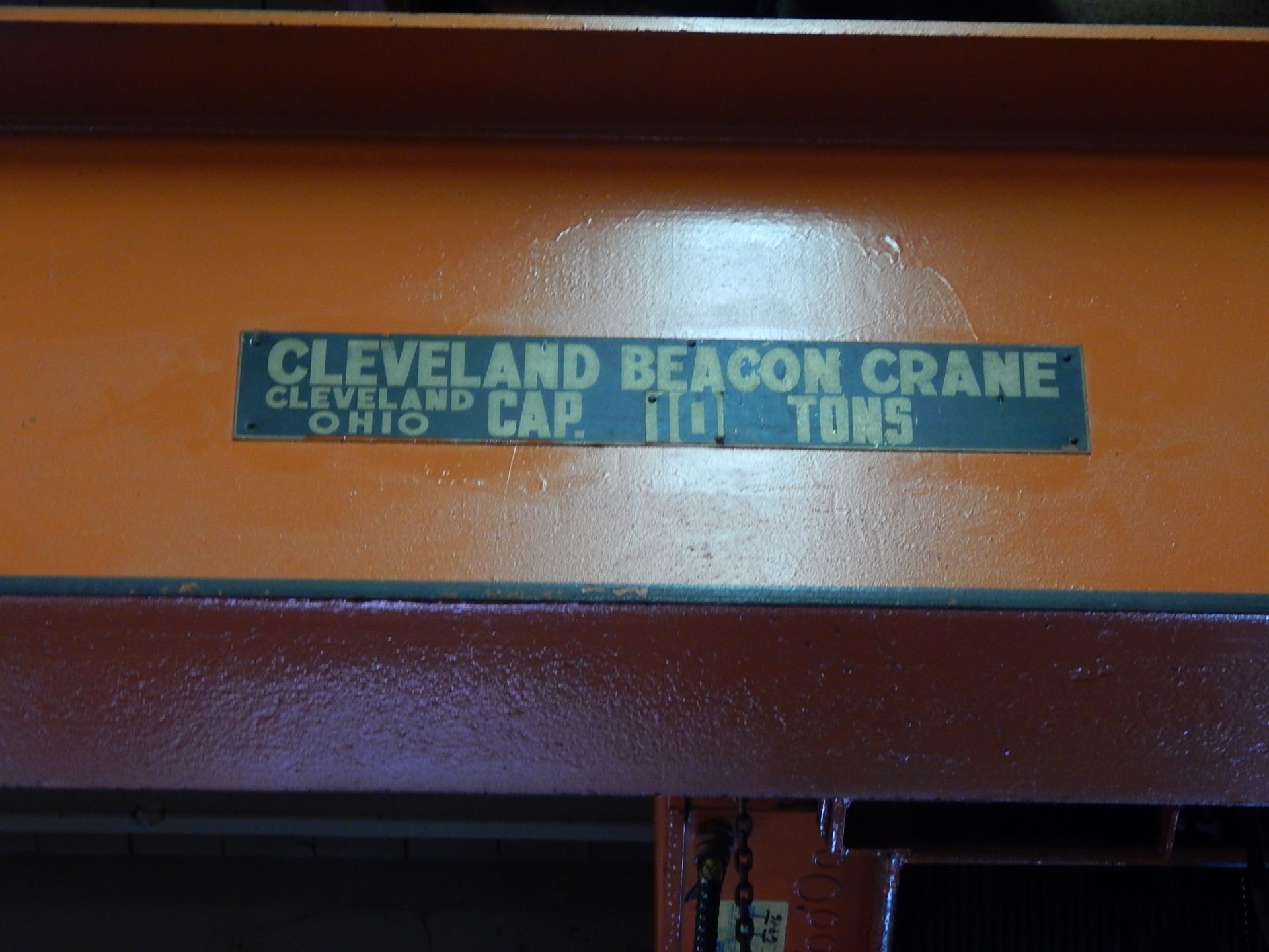 Cleveland Beacon 10 Ton Overhead Crane, with Top Running Electric Hoist, Double Girder, 4-Way - Image 3 of 10